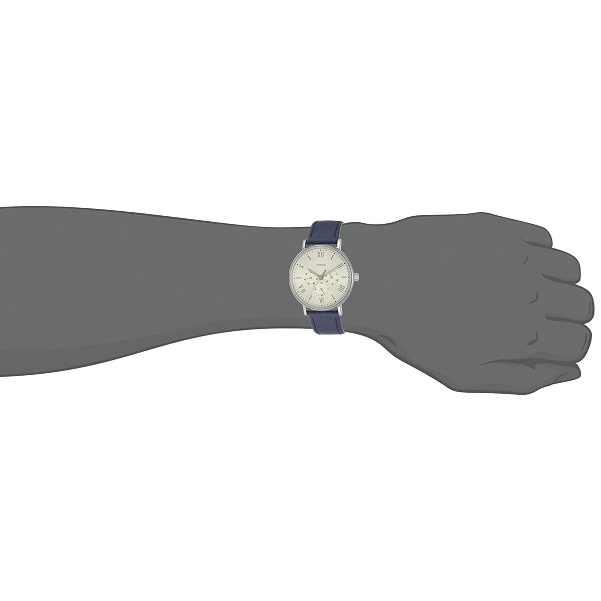 Timex Multifunction Men Analog White Dial Coloured Quartz Watch, Round Dial with 41 mm Case width - TW2R29200 - Image 4