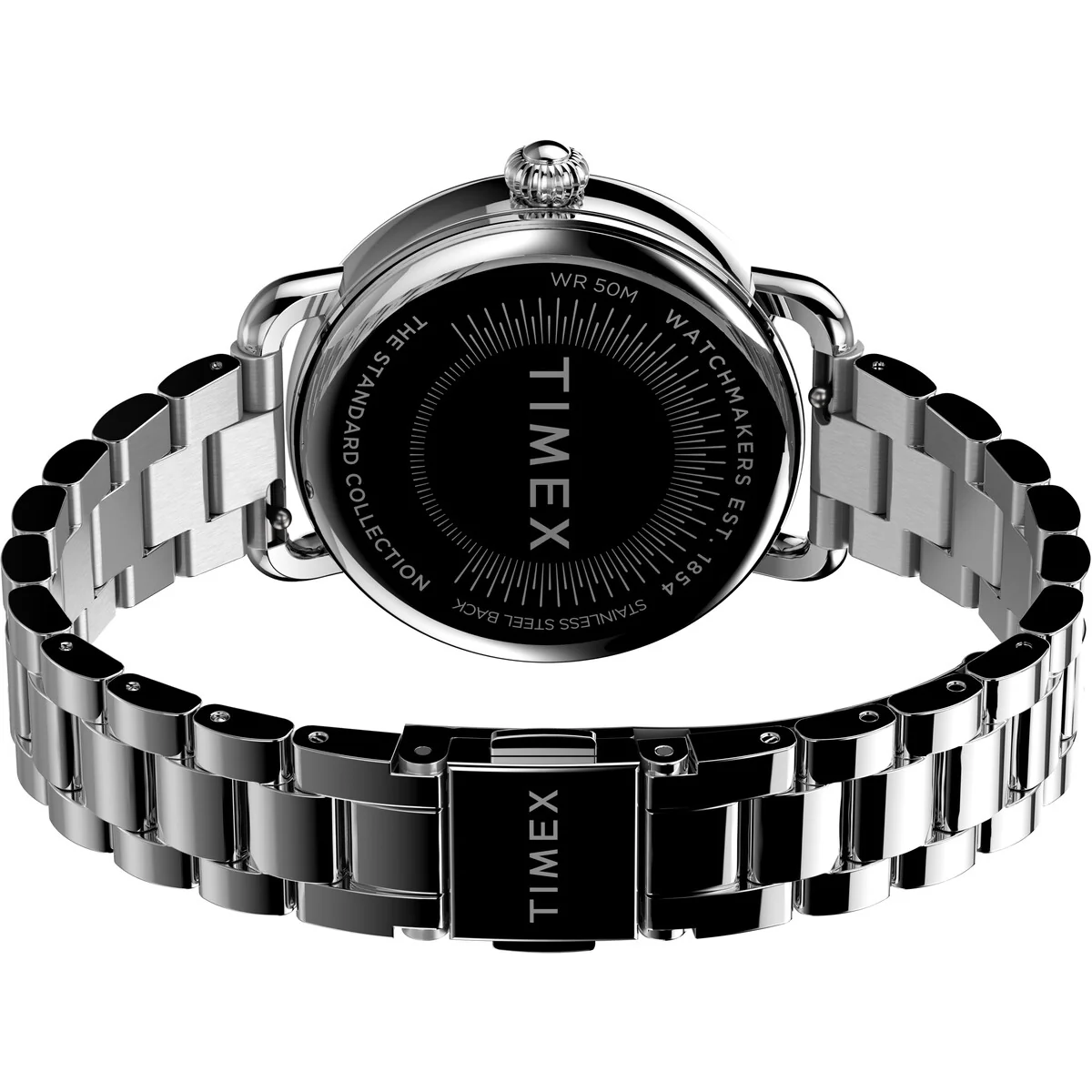 Timex Standard 34mm Stainless Steel Bracelet Watch - Image 4