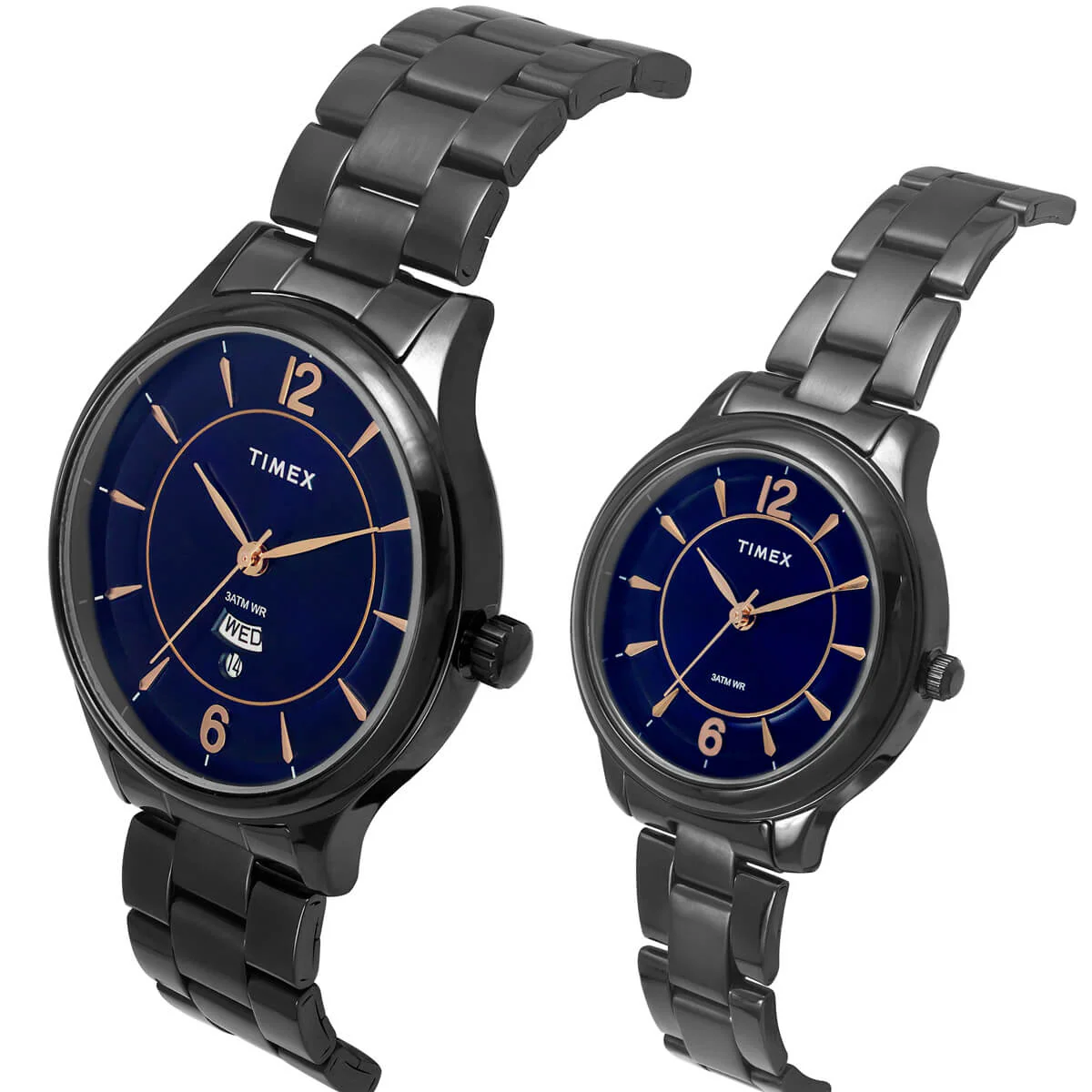 Timex Empera Pairs Blue Dial Round Case Day Date/3 Hands Function Watch -TW00PR275 - Image 3
