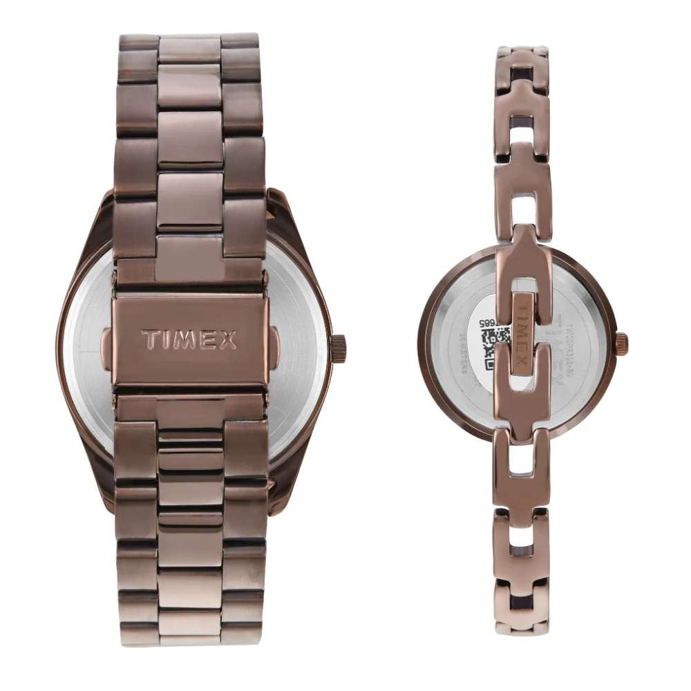 Timex Pairs Brown Round Analog Dial Watch- TW00PR311 - Image 5