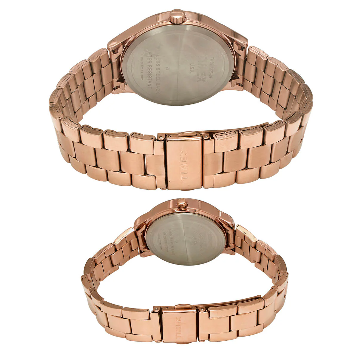 Timex Empera Pairs Rose Gold Dial Round Case Day Date/3 Hands Function Watch -TW00PR273 - Image 4