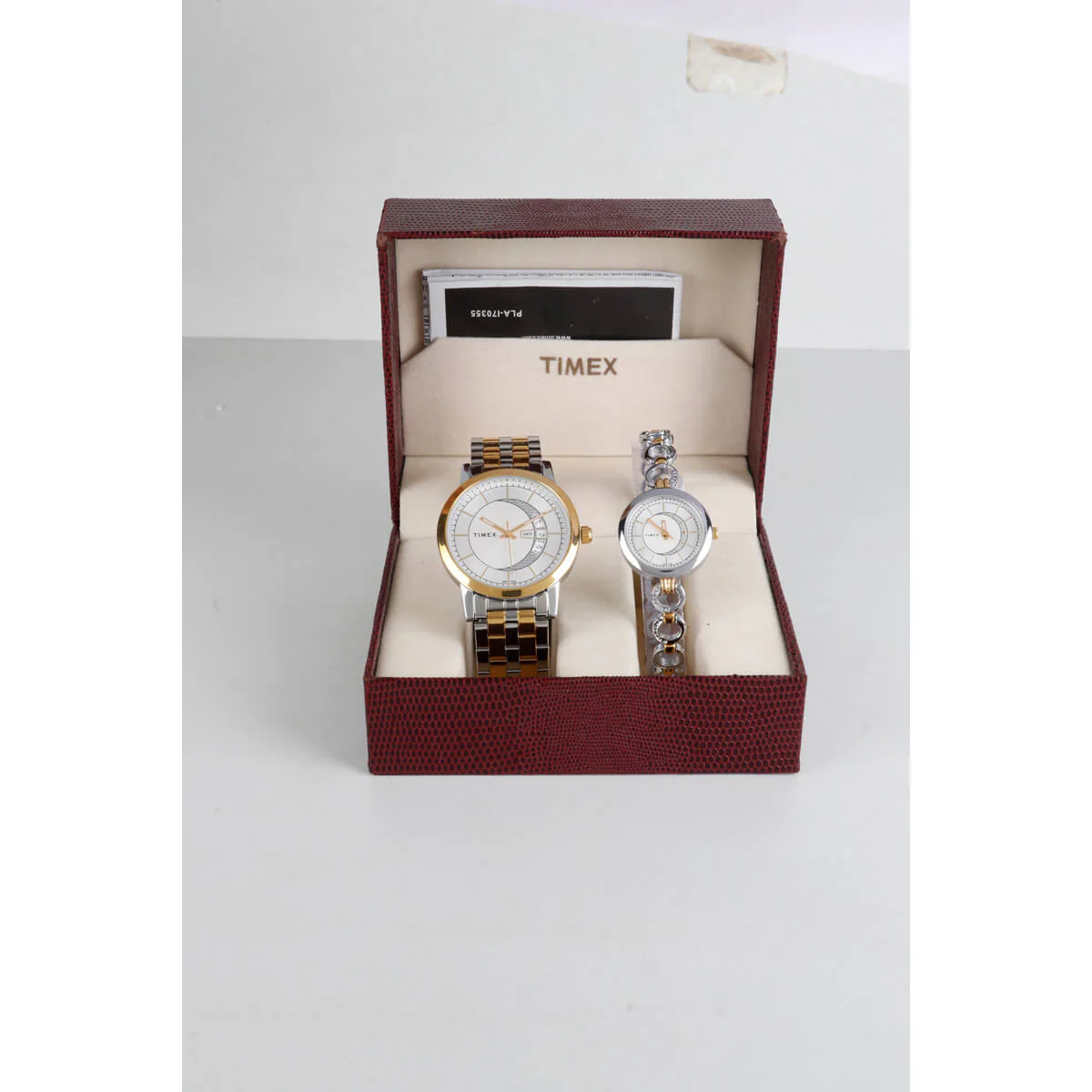 Timex Classics Pairs Silver Dial Round Case Date/3 Hands Function Watch -TW00PR230 - Image 4