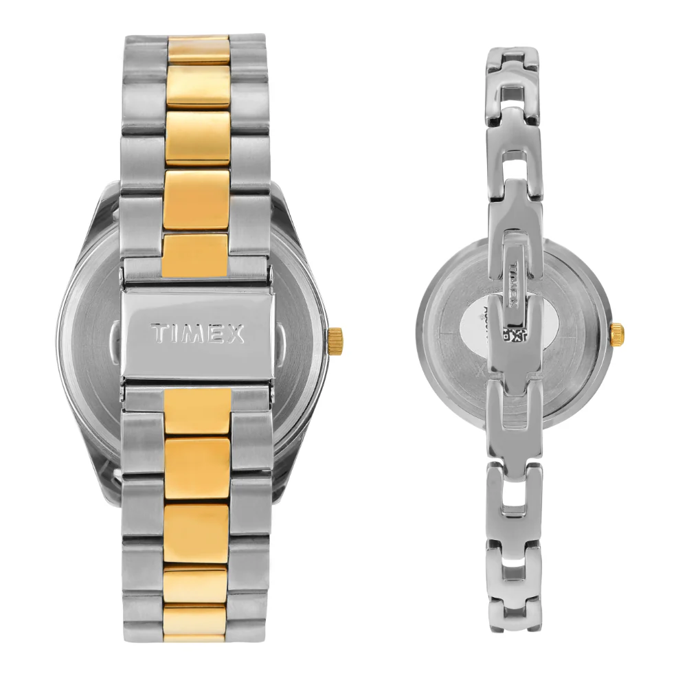 Timex Pairs Silver Round Analog Dial Watch- TW00PR308 - Image 5