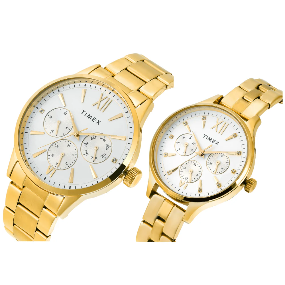 Timex Pairs Silver Round Multifunction Dial Watch- TW00PR303 - Image 2