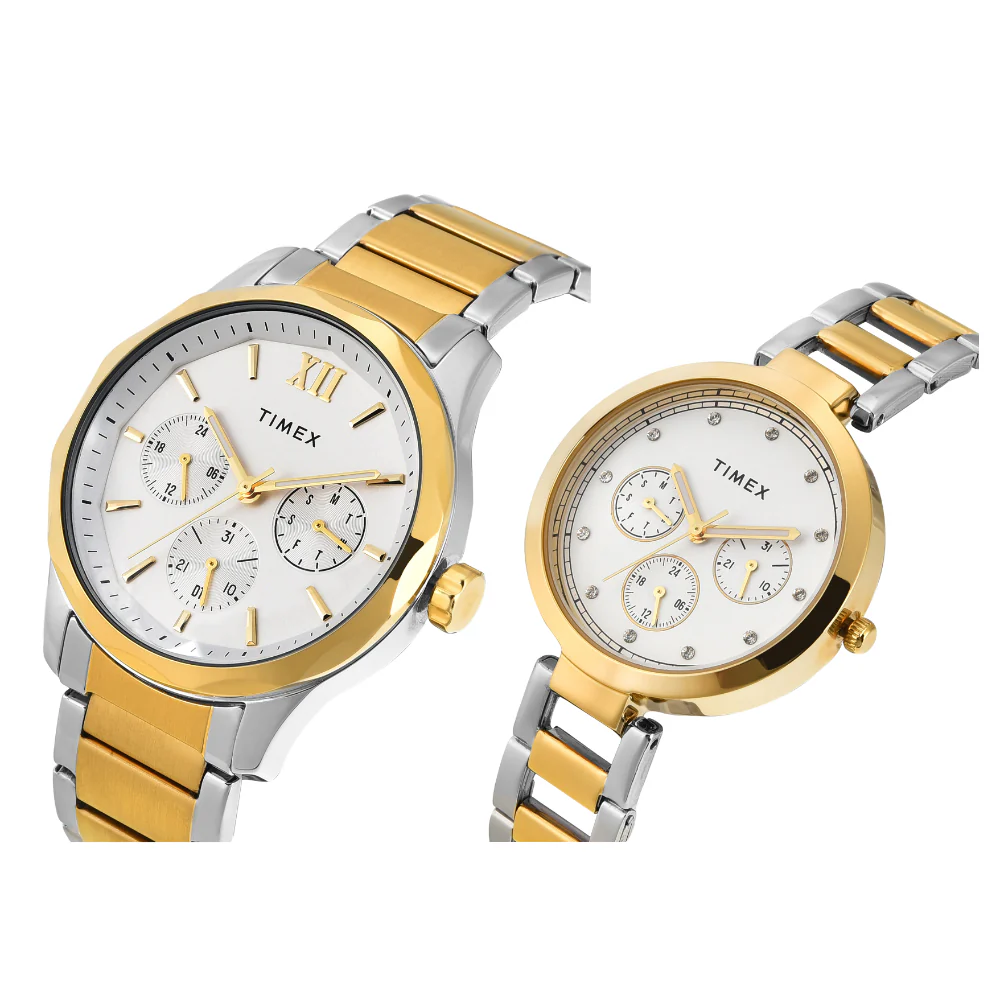 Timex Pairs White Round Multifunction Dial Watch- TW00PR312 - Image 2