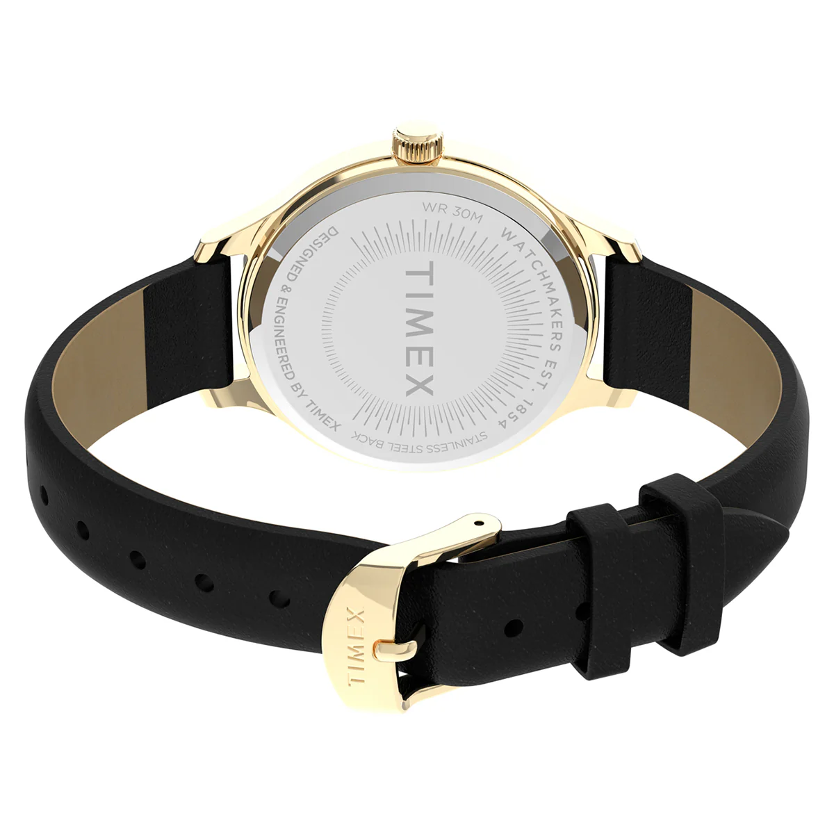 Timex Trend 3 Hands Women's Analog Black Dial Quartz Watch - TW2V06600UJ - Image 2