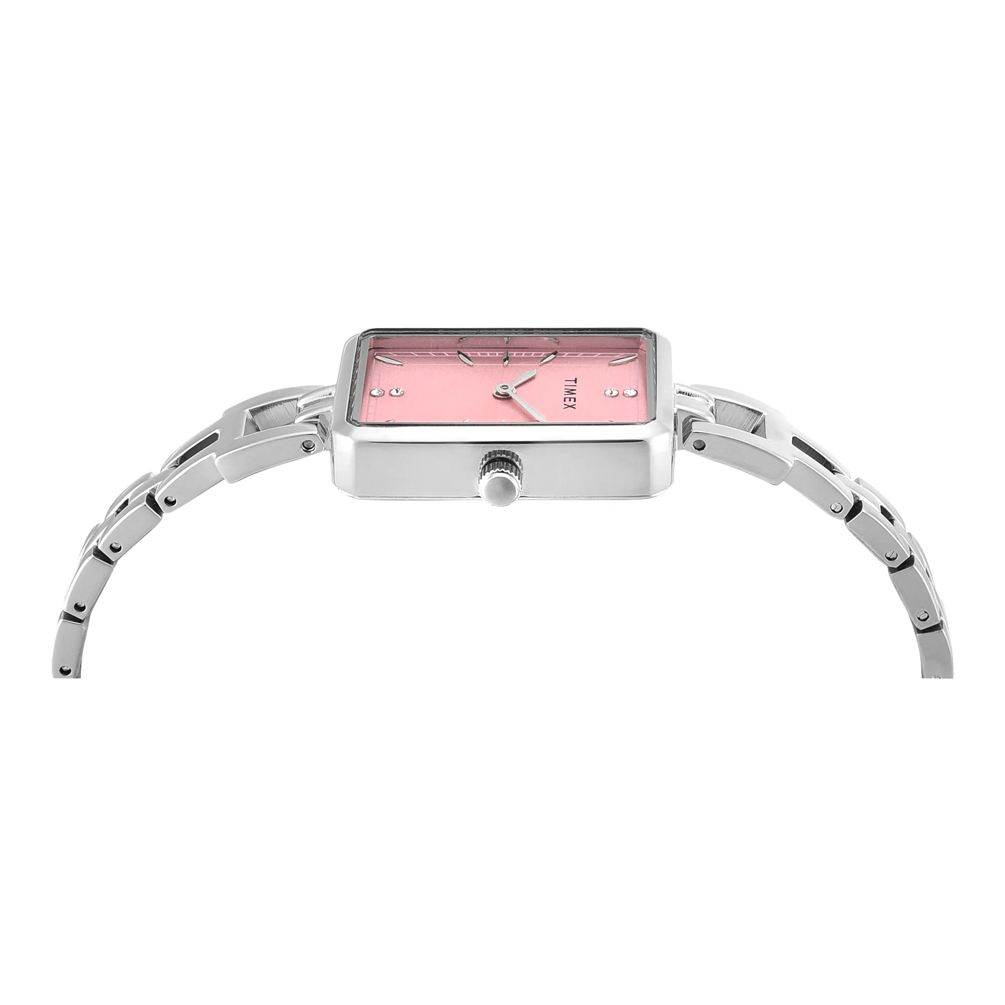 TIMEX Pink Rectangle Dial Analog Women's Watch - TWEL22800 - Image 4