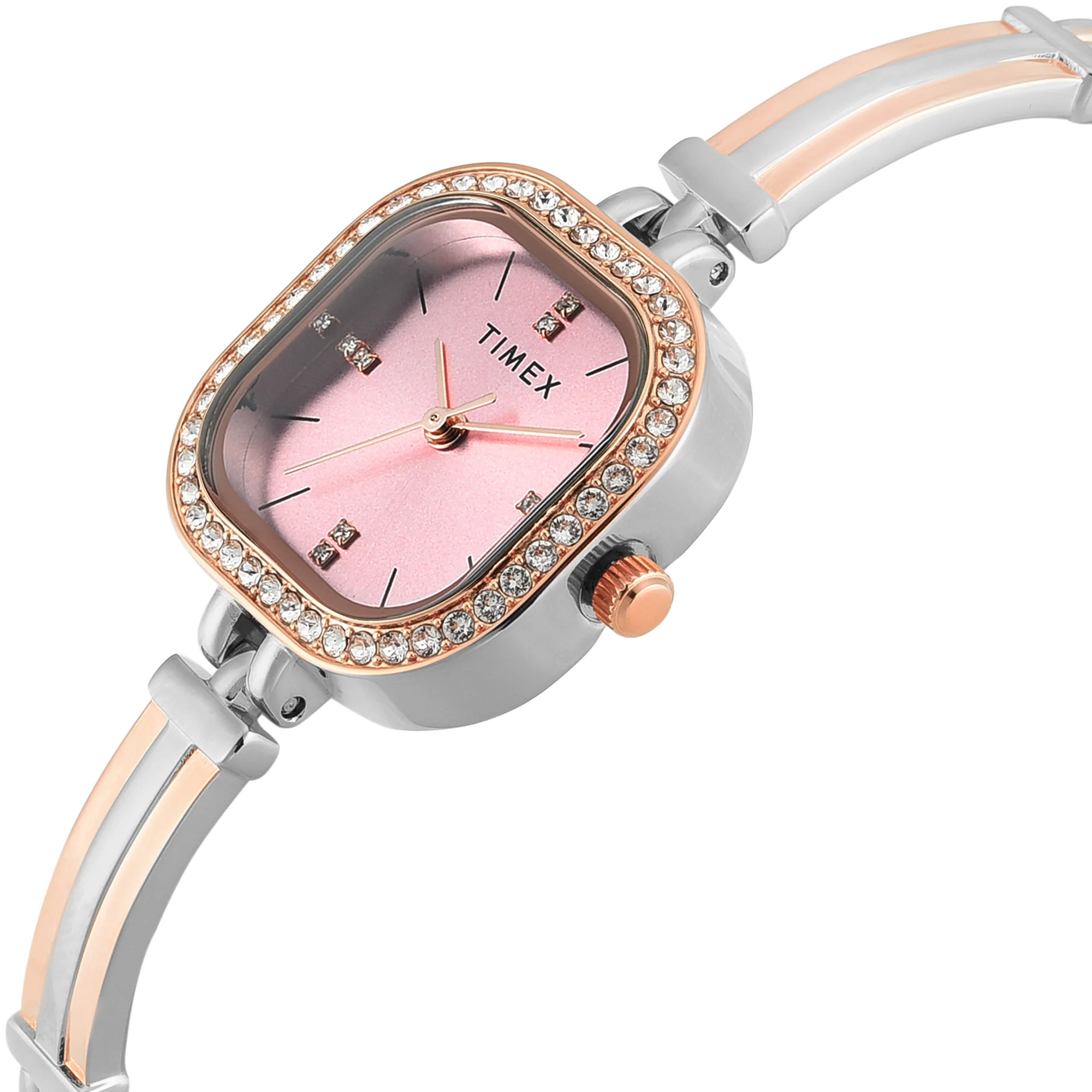 TIMEX Pink Square Dial Analog Women's Watch - TWEL22903 - Image 2