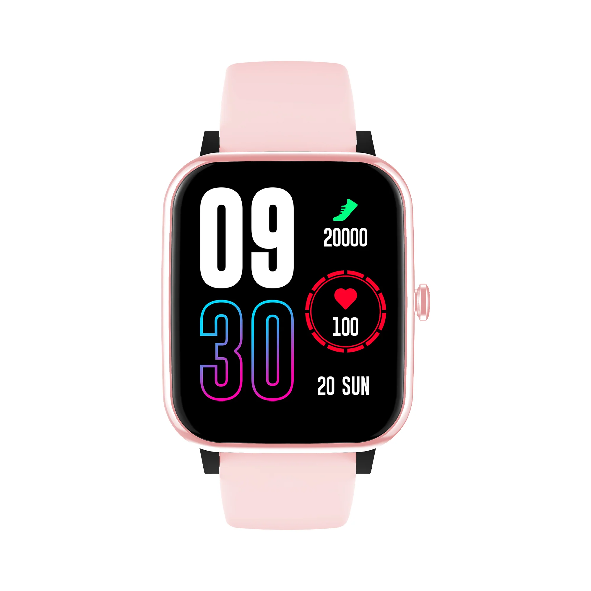 Timex Premium Quality Multifunction Unisex Smartwatch Black Dial and Pink Band Digital Watch, Rectangular Dial with 45mm Case width - TWTXW207T - Image 5