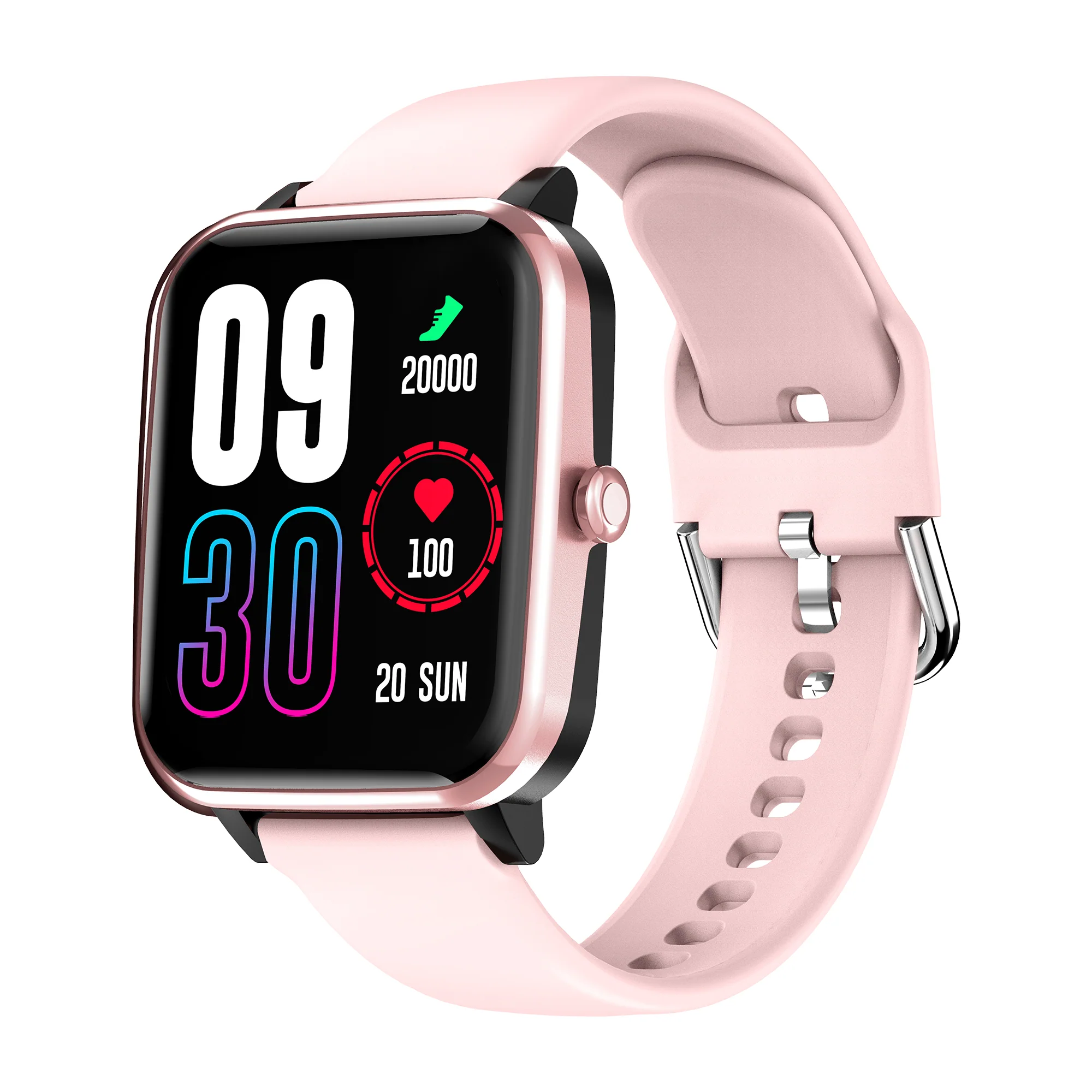 Timex Premium Quality Multifunction Unisex Smartwatch Black Dial and Pink Band Digital Watch, Rectangular Dial with 45mm Case width - TWTXW207T - Image 6