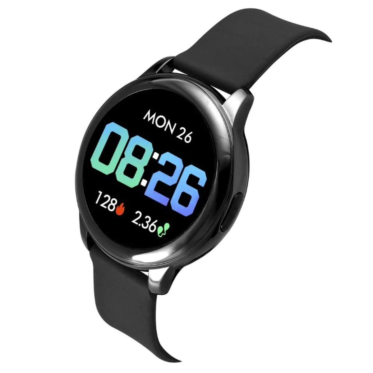 Timex Premium Quality Multifunction Unisex Smartwatch Black Dial Coloured Digital Watch, Round Dial with 45mm Case width - TWTXW208T - Image 2