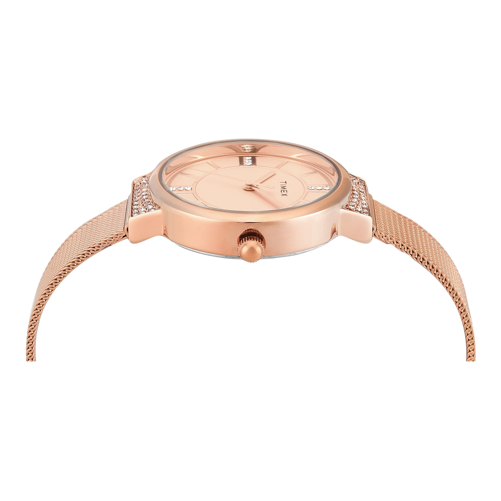 TIMEX Rose Gold Round Dial Analog Women's Watch - TWEL22402 - Image 4