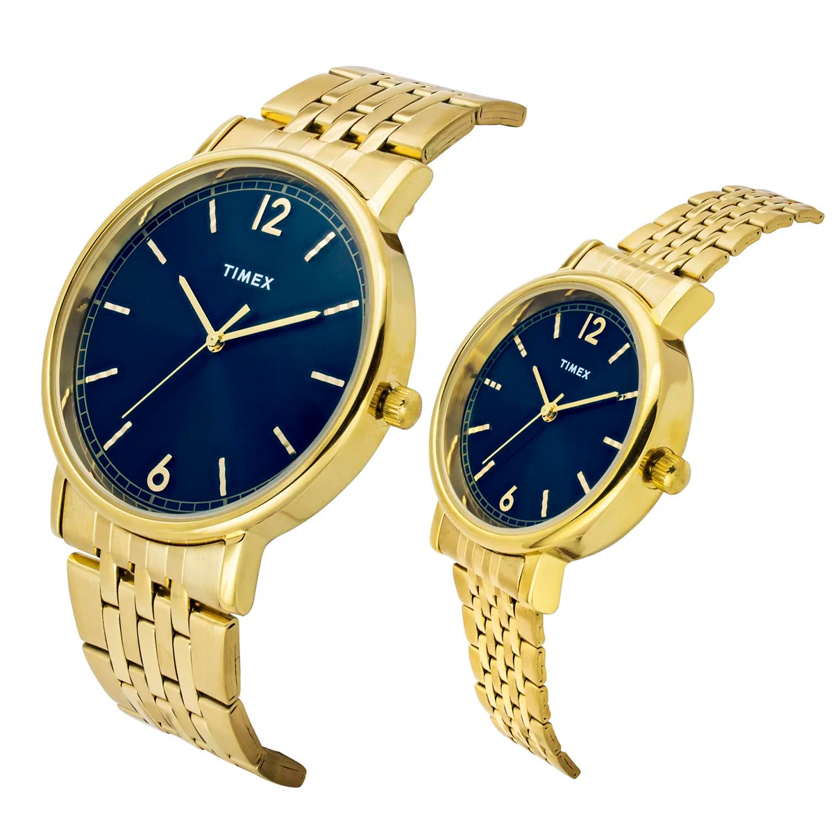 TIMEX Round Blue Dial Analog Pair's Watch - TW00PR337 - Image 2