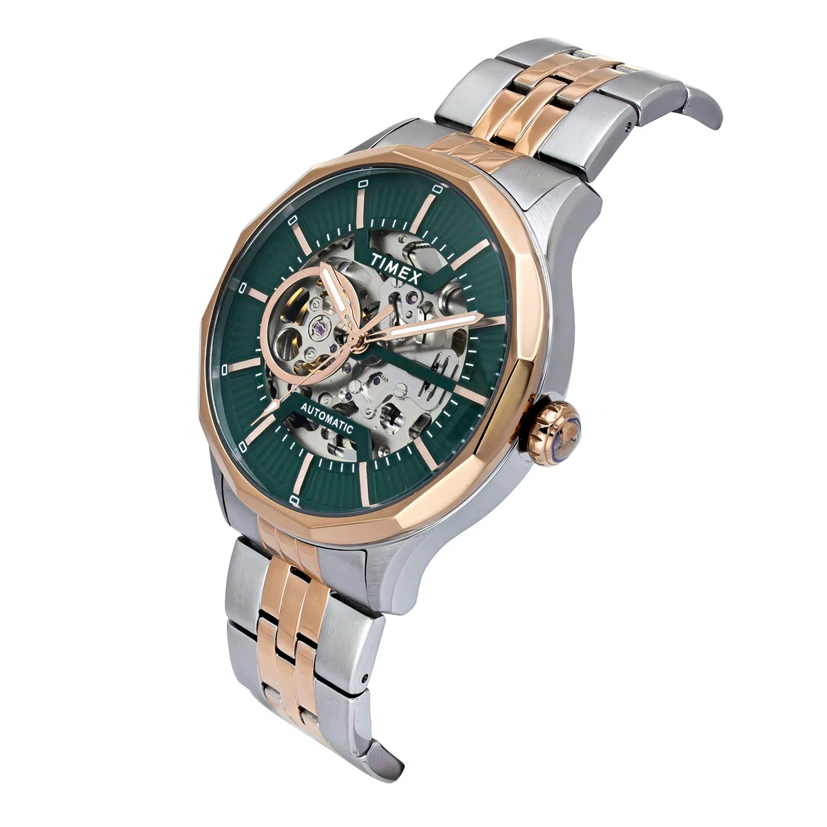 TIMEX Round Green Dial Analog Automatic Men's Watch - TWEG27602 - Image 2