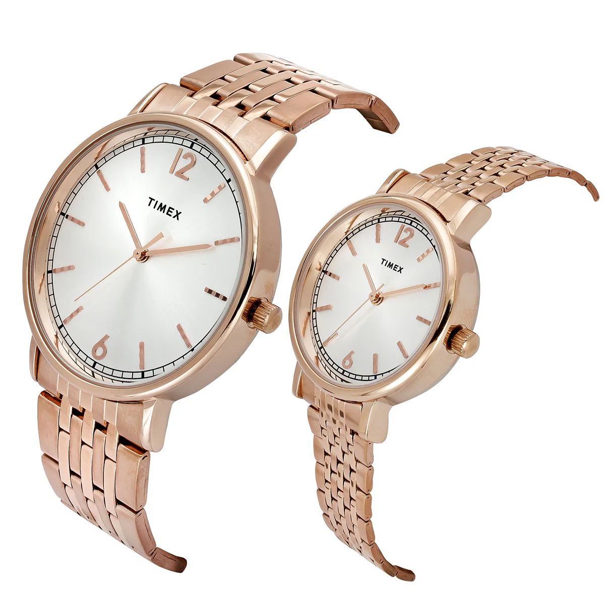 TIMEX Round Silver Dial Analog Pair's Watch - TW00PR338 - Image 2