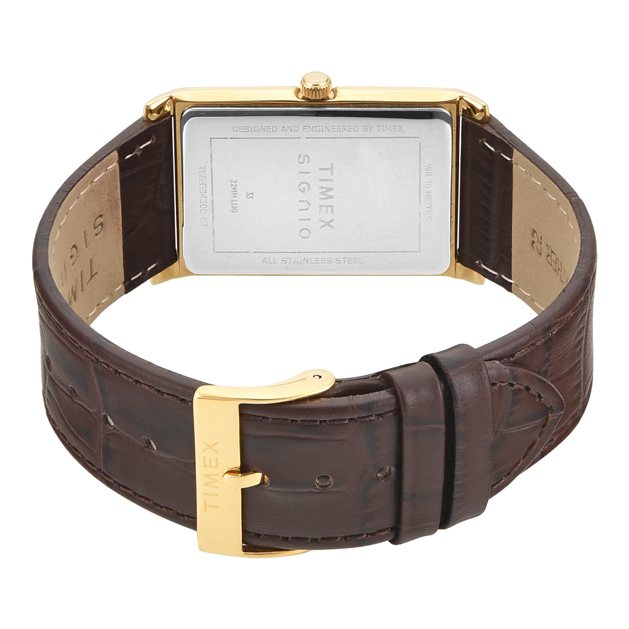 Timex Signio Rectangle 28mm White Dial Analog Men Watch - TWEG34300 - Image 2