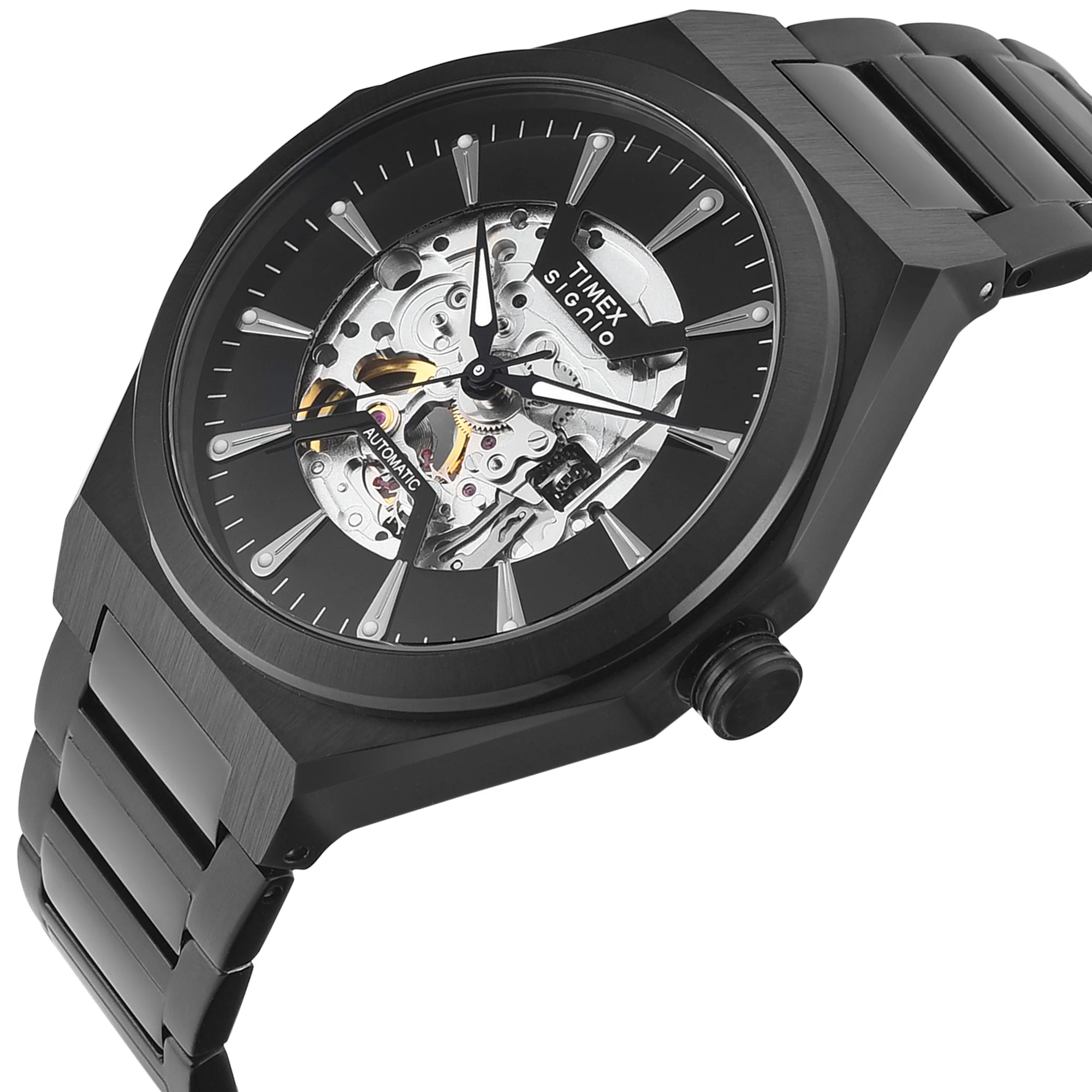 Timex Signio Round 43mm Black Dial Automatic Men Watch - TWEG33902 - Image 2
