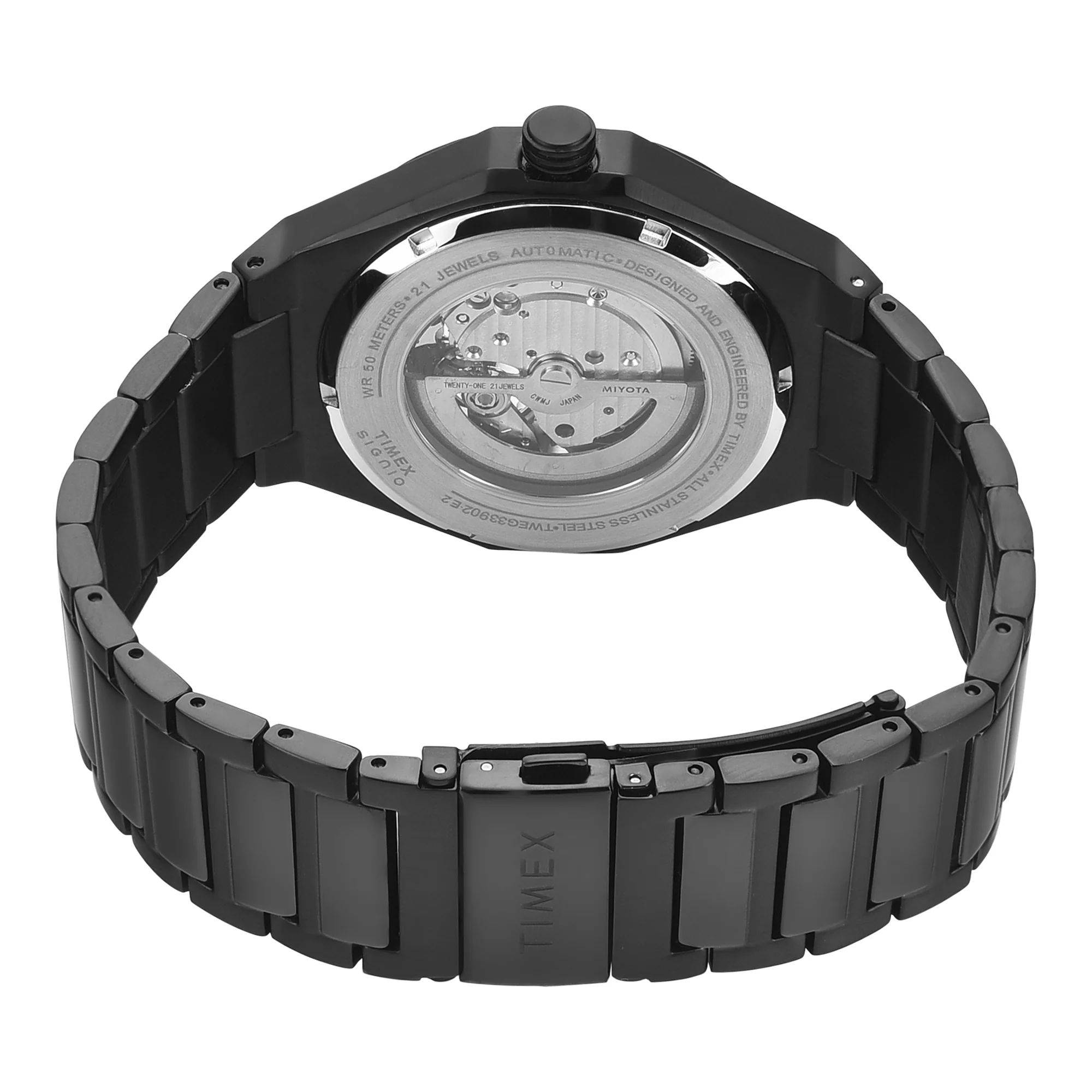 Timex Signio Round 43mm Black Dial Automatic Men Watch - TWEG33902 - Image 3