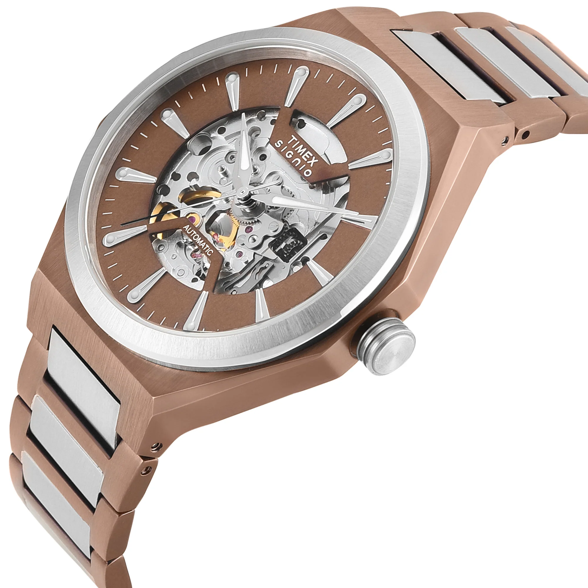 Timex Signio Round 43mm Coffee Dial Automatic Men Watch - TWEG33901 - Image 2