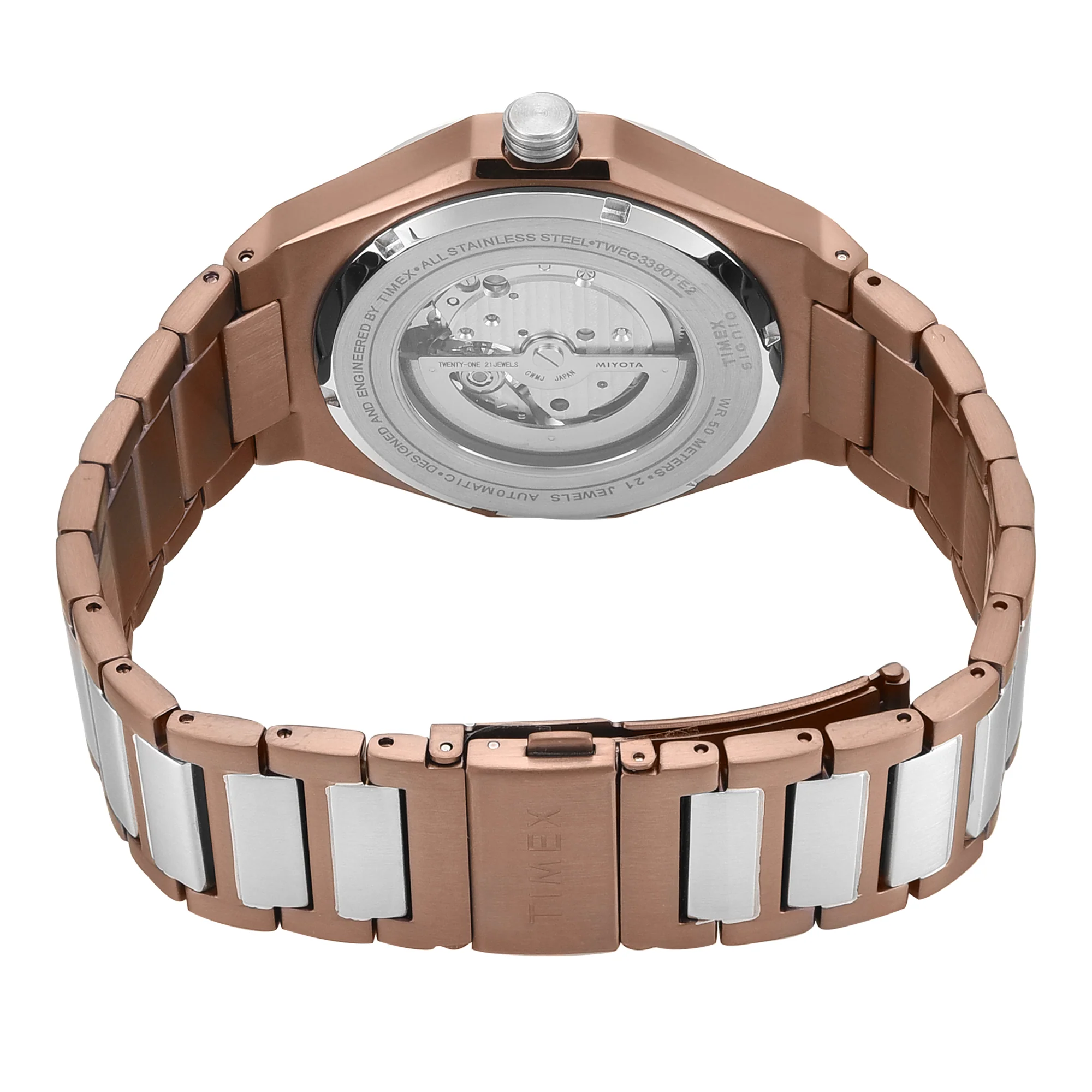 Timex Signio Round 43mm Coffee Dial Automatic Men Watch - TWEG33901 - Image 6