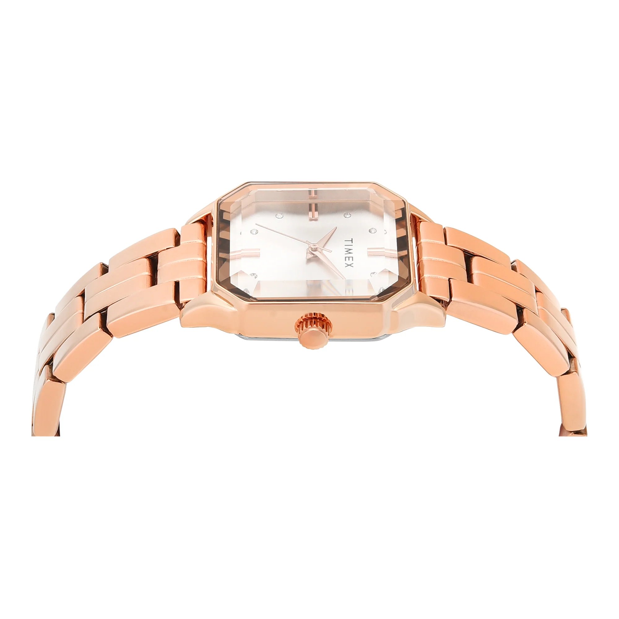 TIMEX Silver Rectangle Dial Analog Women's Watch - TWEL21801 - Image 4