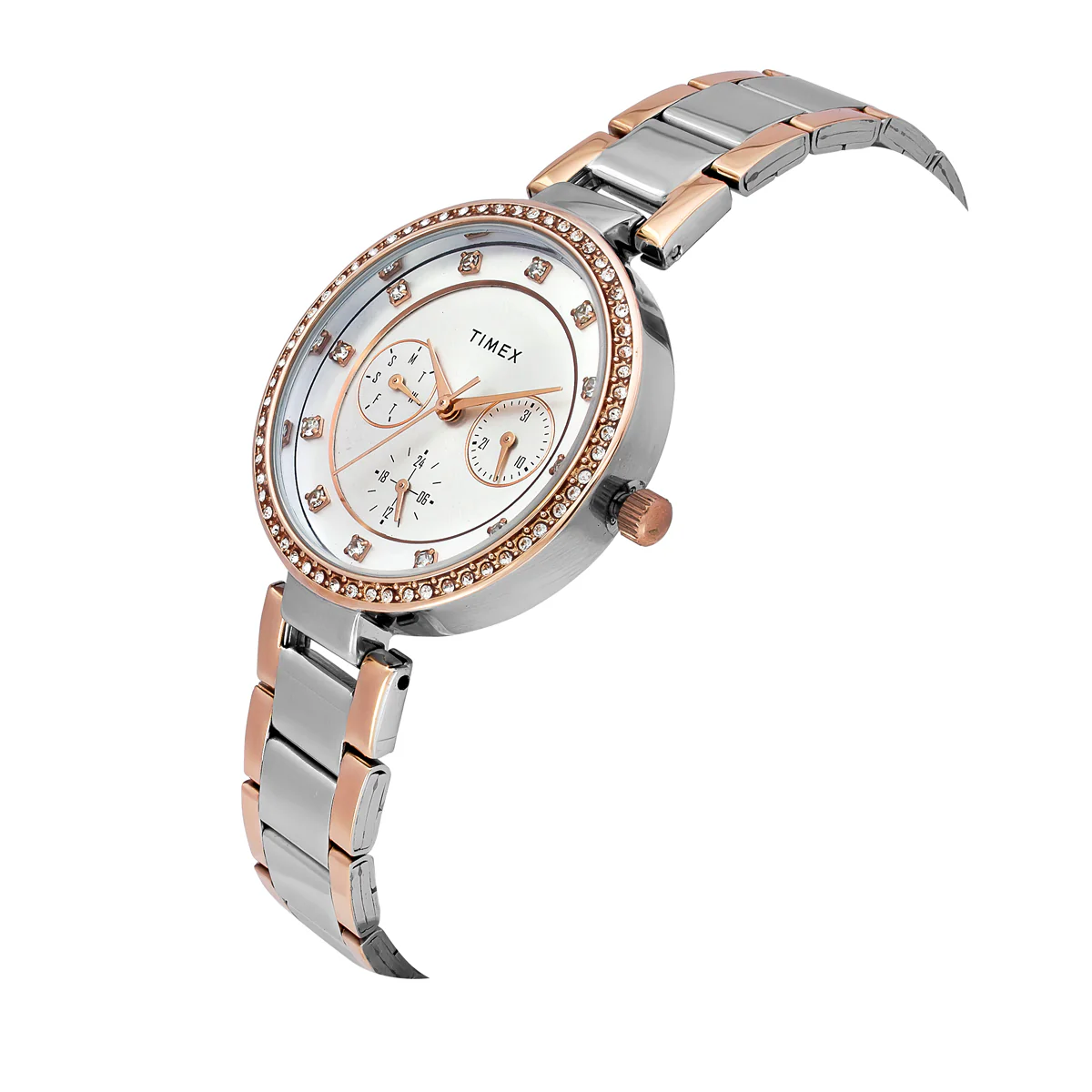 TIMEX Silver Round Dial Analog Women's Watch - TWEL18723 - Image 2