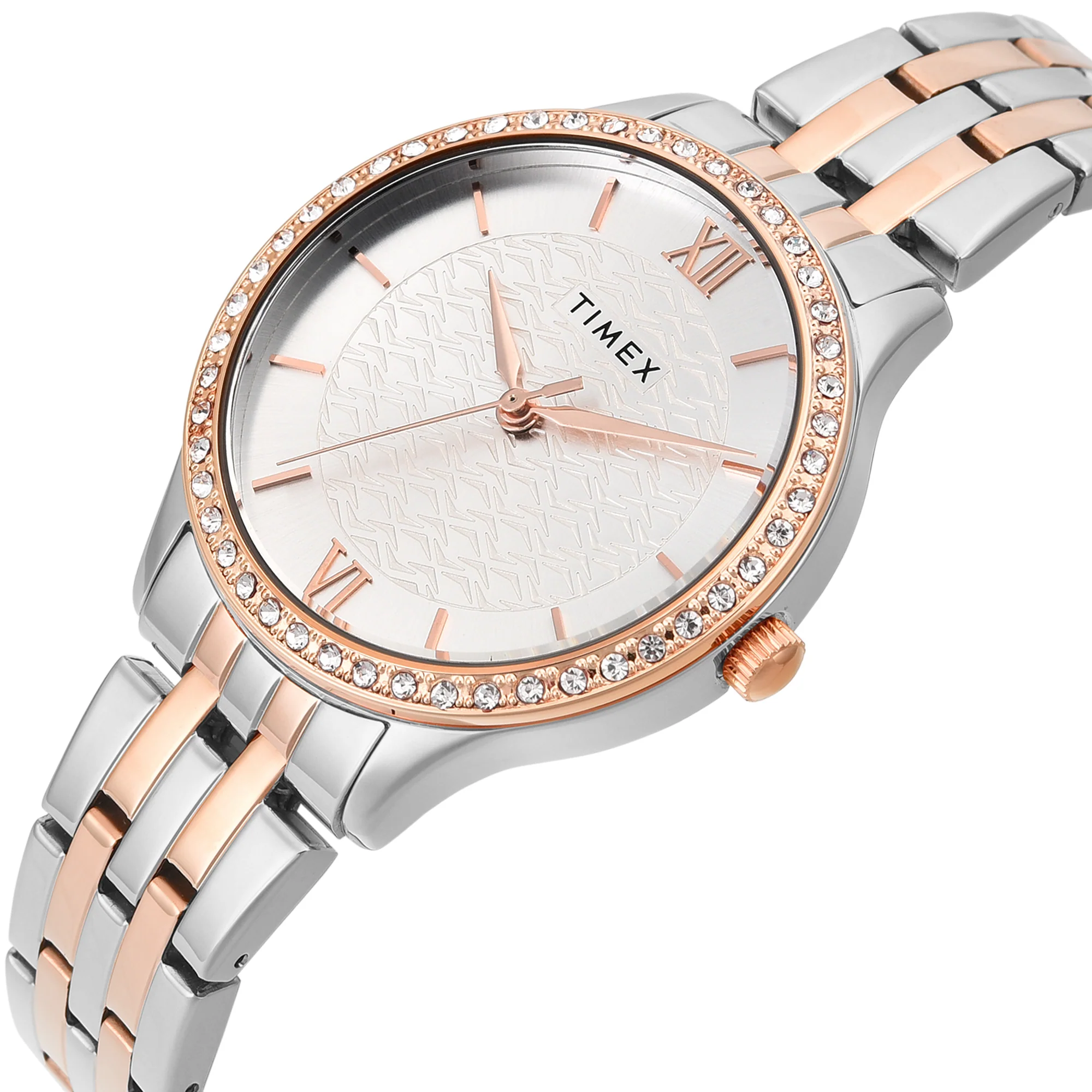 TIMEX Silver Round Dial Analog Women's Watch - TWEL21901 - Image 2