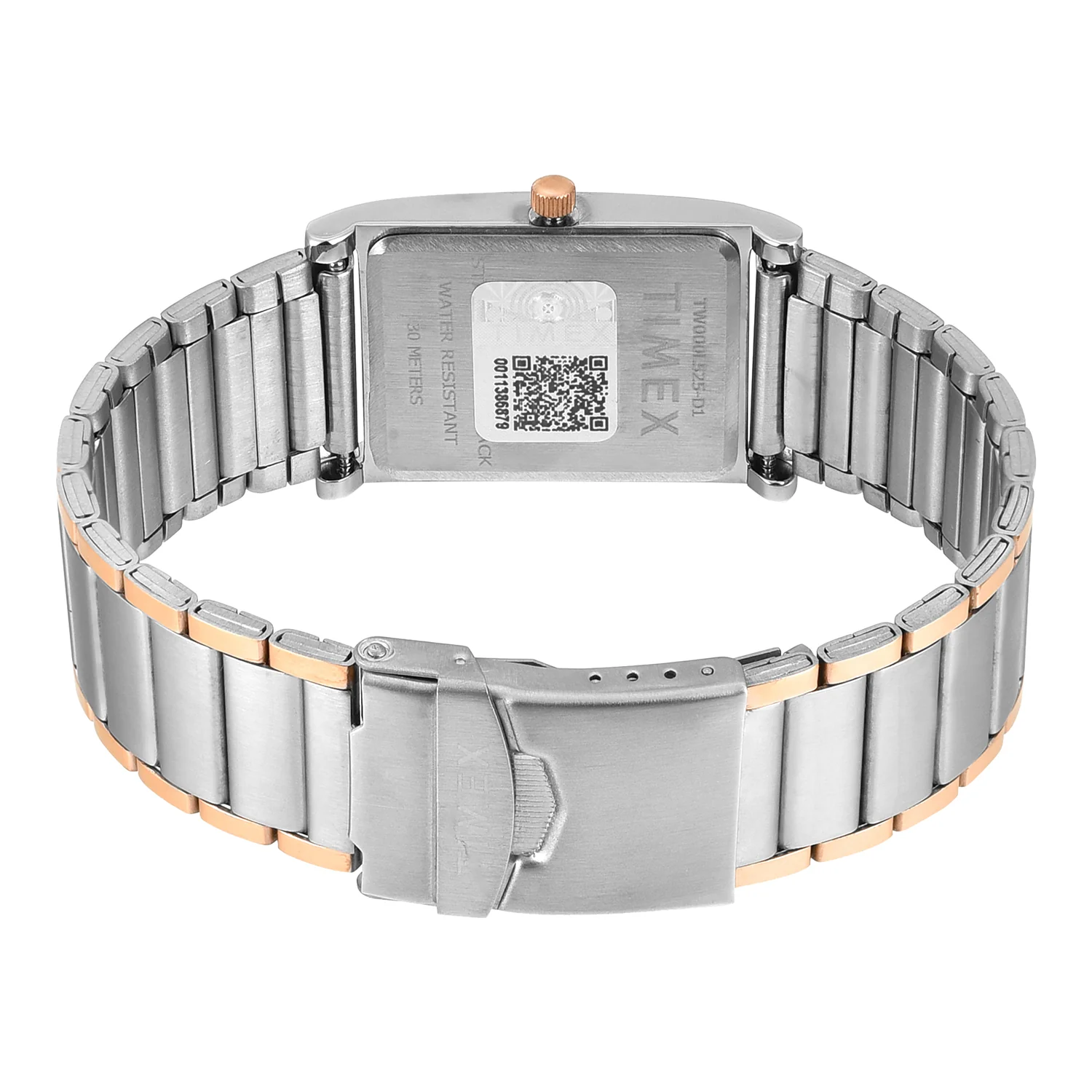 TIMEX Silver Tone Rectangle Dial Analog Men's Watch - TW000L525 - Image 3