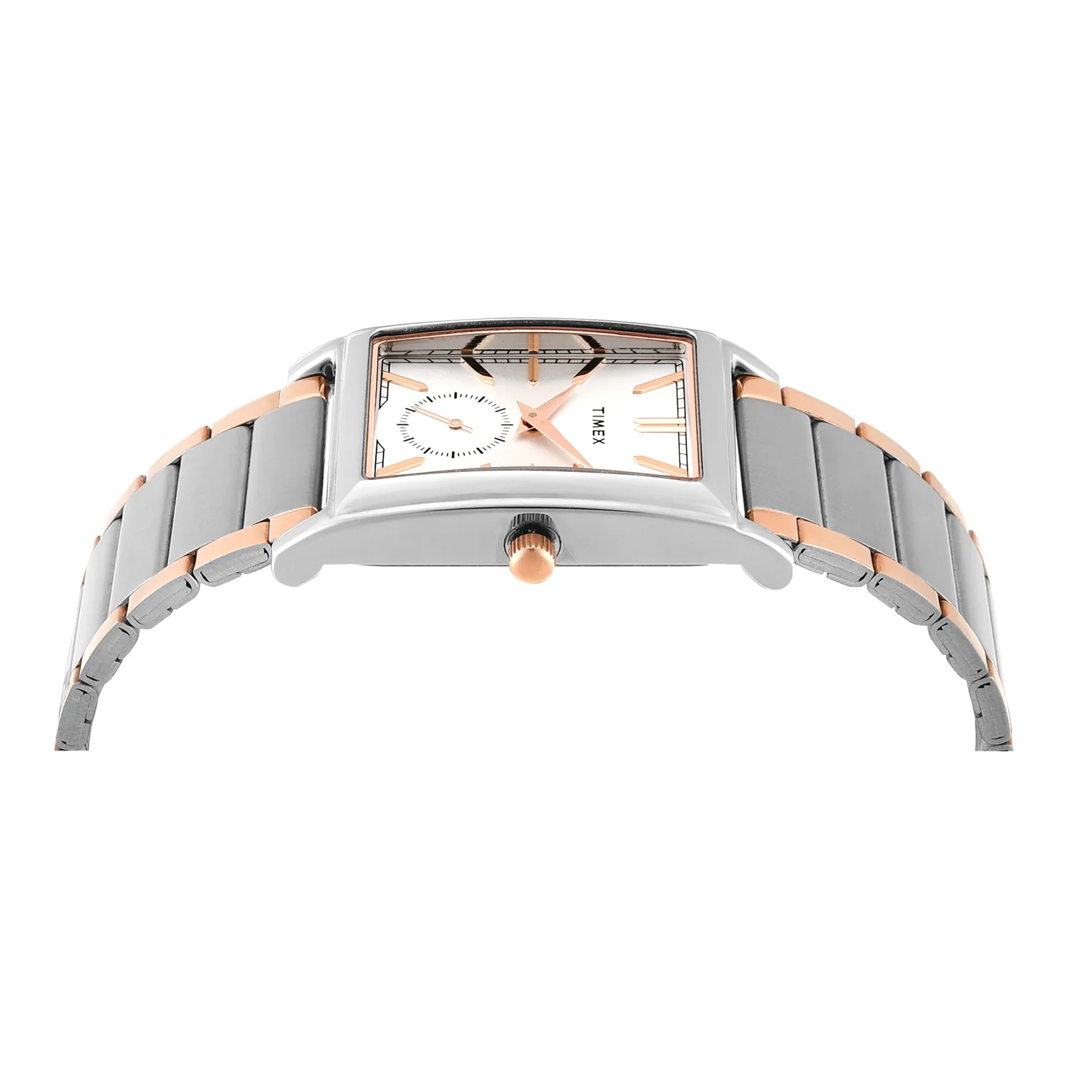 TIMEX Silver Tone Rectangle Dial Analog Men's Watch - TW000L525 - Image 5