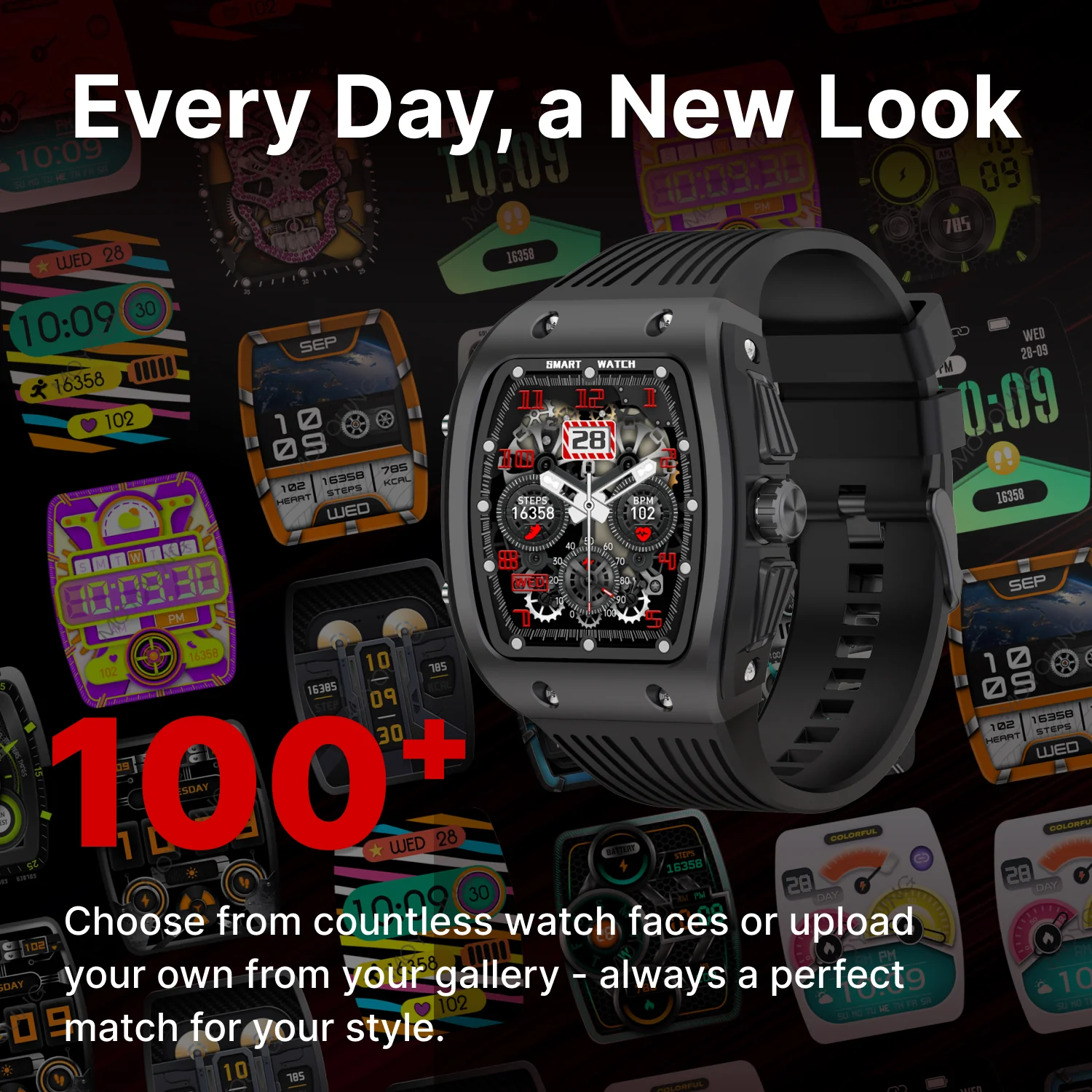 Timex Smart Coregen 1.76 inches (4.47 cm) Display with Functional Crown and BT Calling Smartwatch For Unisex - TWTXW900T - Image 8