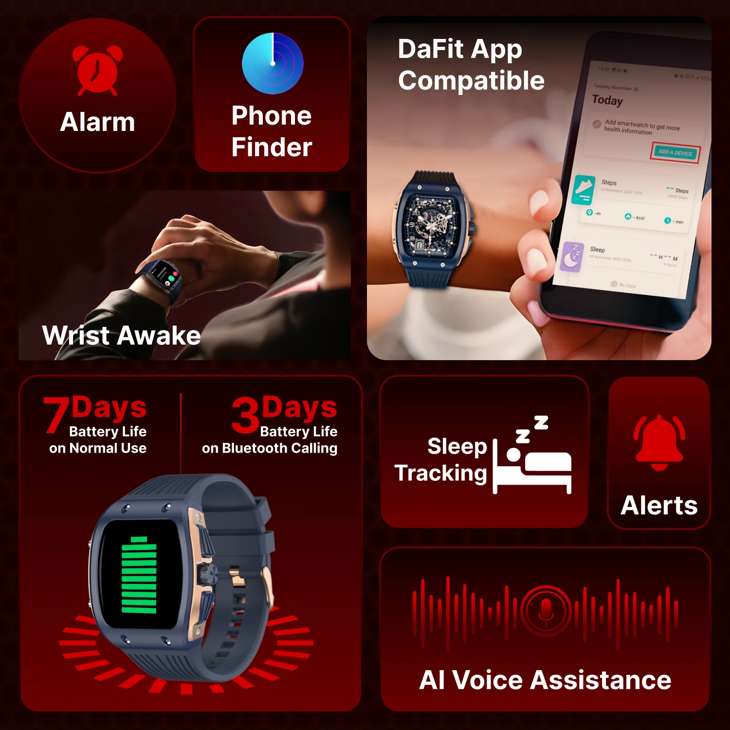 Timex Smart Coregen 1.76 (4.47 cm) Display with Functional Crown and BT Calling Smartwatch For Unisex - TWTXW901T - Image 7