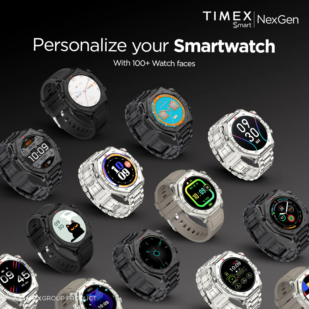 Timex Smart NexGen 1.43 inches (3.6cm) Display with Functional Crown and BT Calling Smartwatch For Unisex - TWTXW702T - Image 3