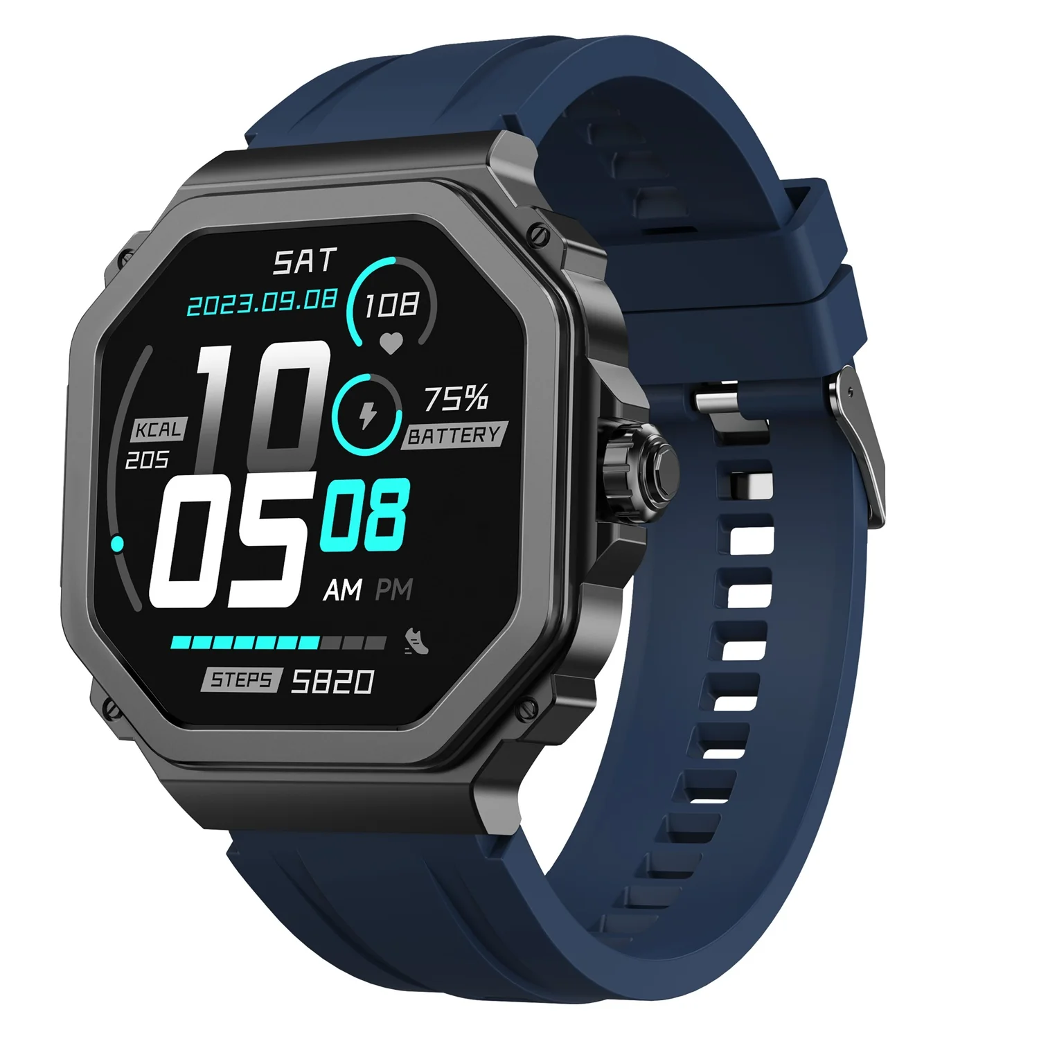 TIMEX Smart Nova 1.43 inches (3.6cm) AMOLED Display with Functional Crown and BT Calling Smartwatch for Unisex - TWTXW1001T - Image 2