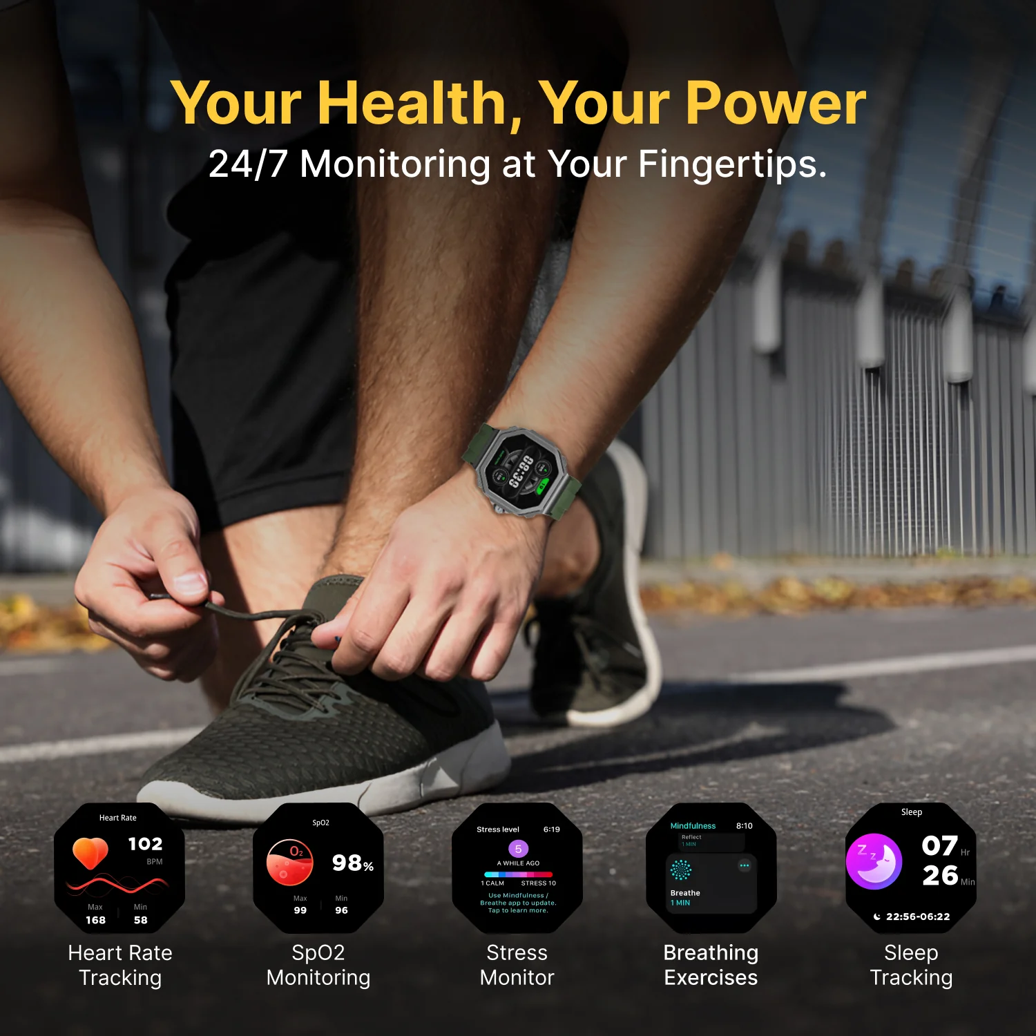 TIMEX Smart Nova 1.43 inches (3.6cm) AMOLED Display with Functional Crown and BT Calling Smartwatch for Unisex - TWTXW1002T - Image 7