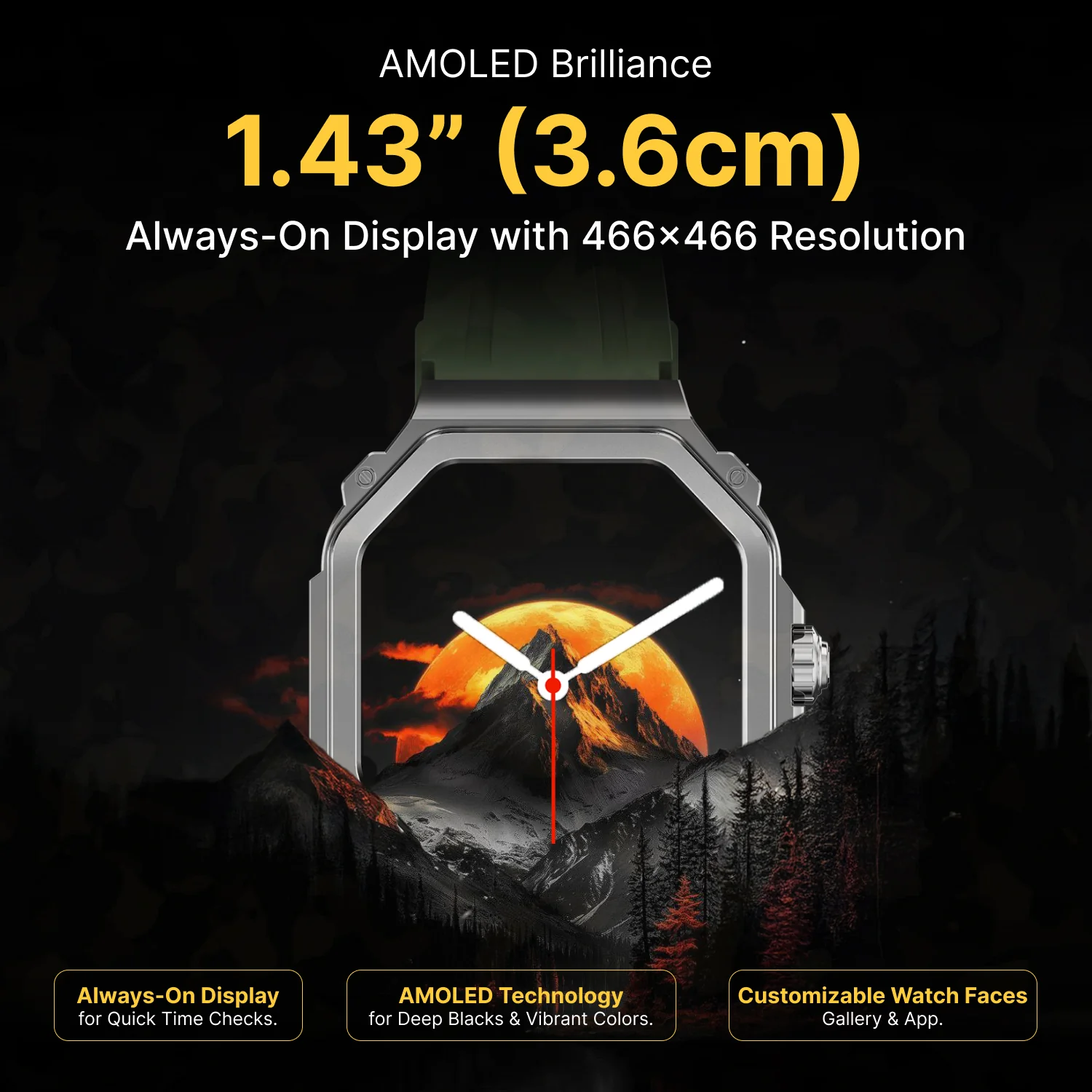 TIMEX Smart Nova 1.43 inches (3.6cm) AMOLED Display with Functional Crown and BT Calling Smartwatch for Unisex - TWTXW1002T - Image 9