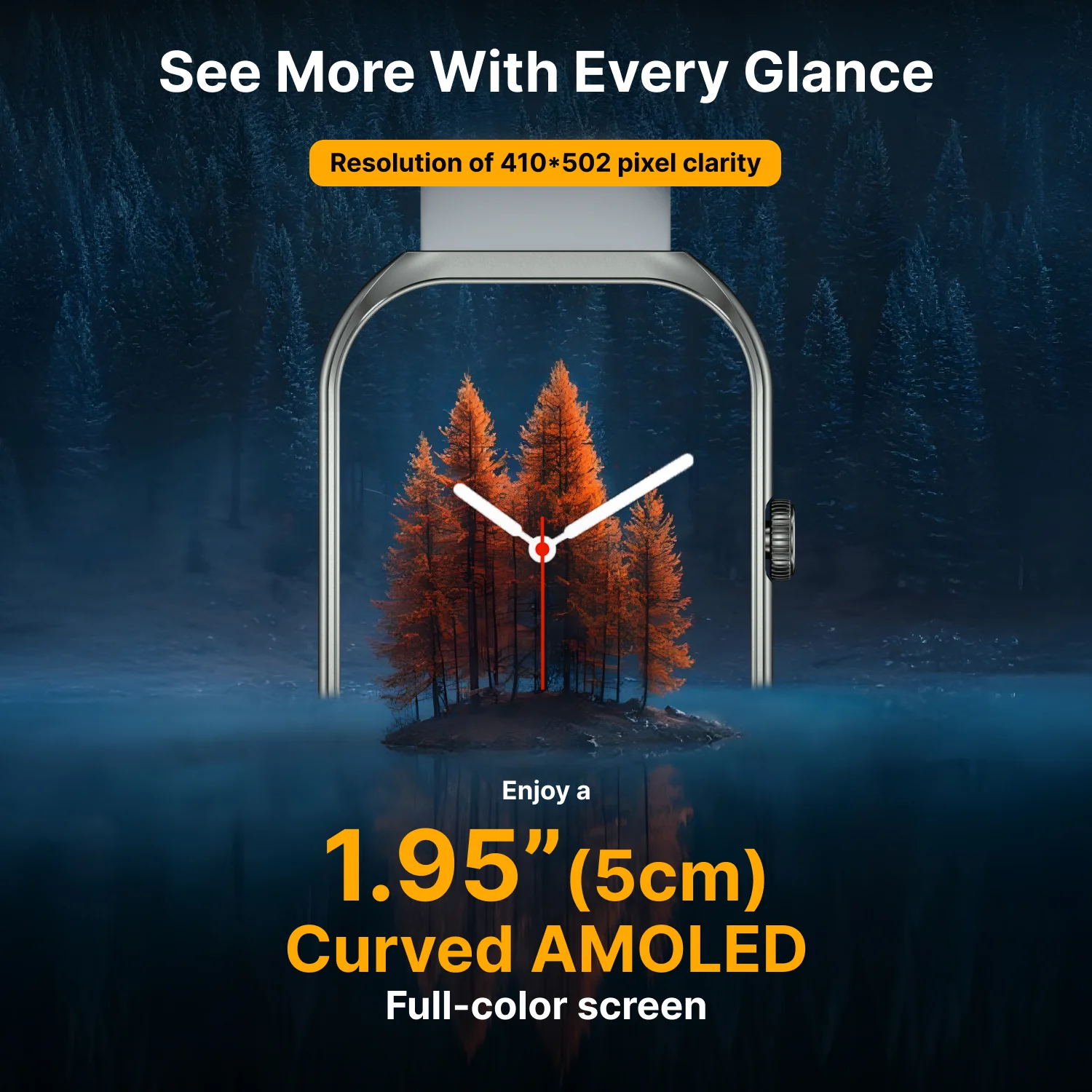 Timex Smart Progen 1.95 inches (4.95 cm) Curved AMOLED Display with Functional Crown and BT Calling Smartwatch For Unisex - TWTXW802T - Image 5
