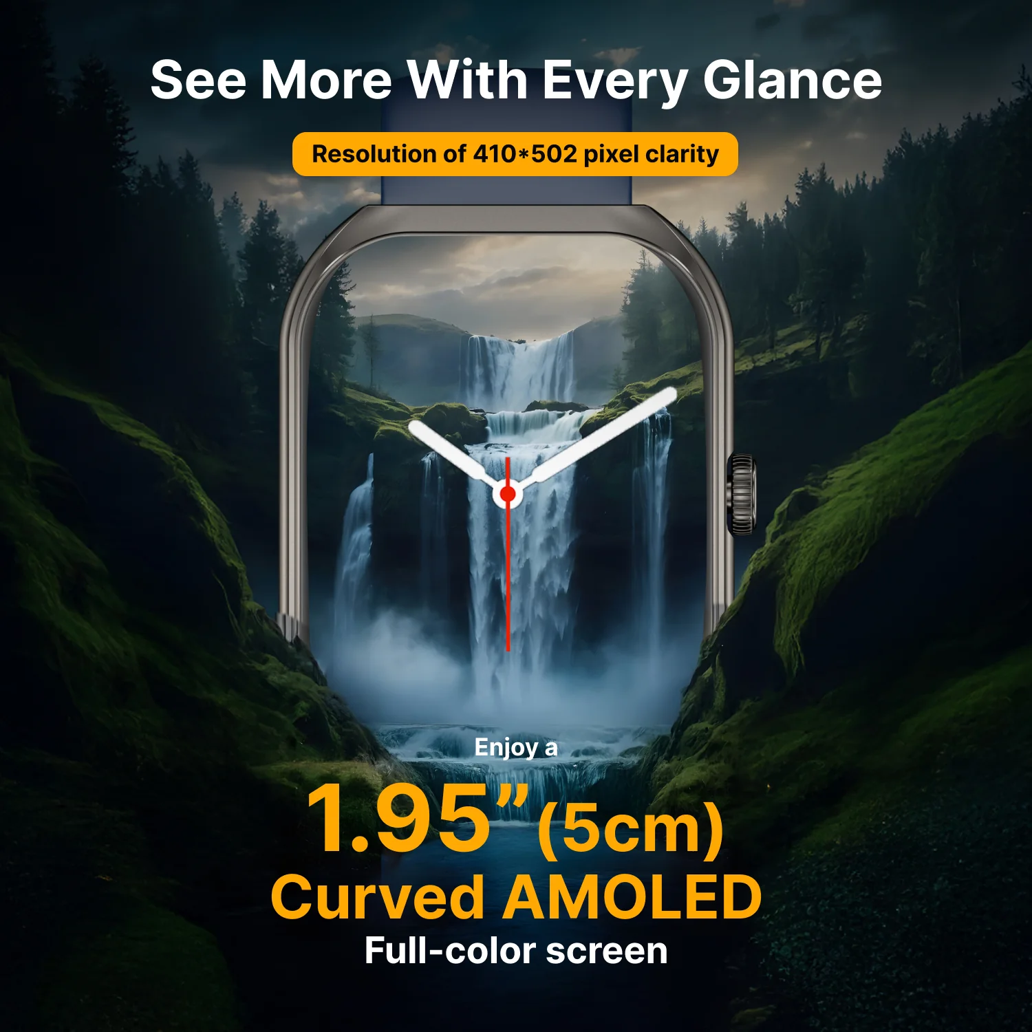 Timex Smart Progen 1.95 inches (4.95 cm) Curved AMOLED Display with Functional Crown and BT Calling Smartwatch For Unisex - TWTXW803T - Image 5