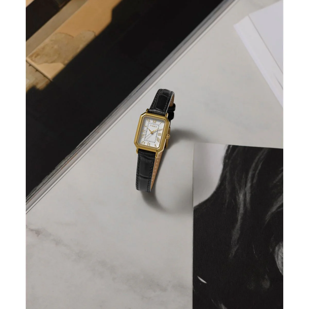 Timex Trend Rectangle 21mm White Dial Analog Women Watch - TW2Y71900UJ - Image 6
