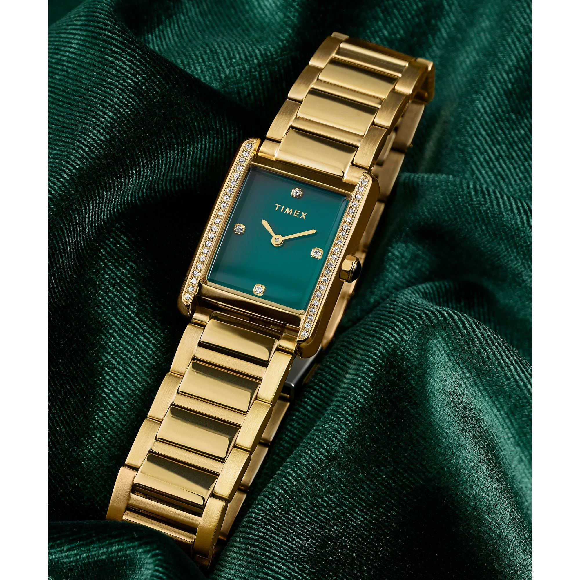 TIMEX Trend Women Green Rectangle Dial Analog Watch - TW2W87500UJ - Image 2
