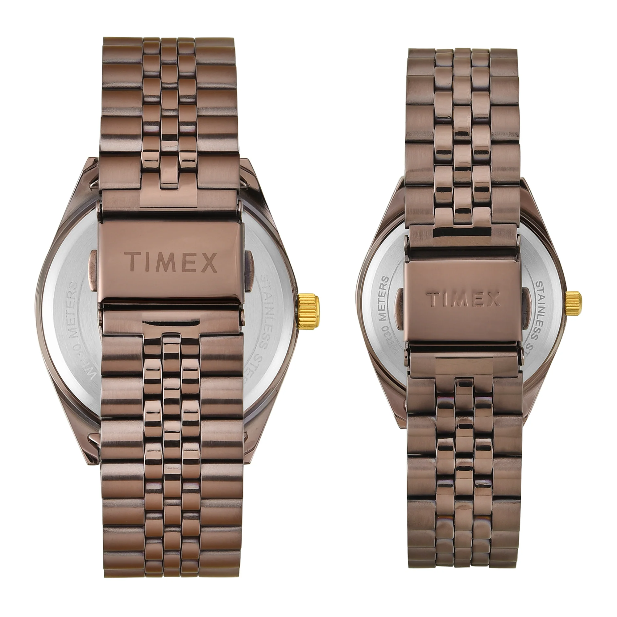 TIMEX Trendline Brown Round Dial Analog Pair's Watch - TW00PR344 - Image 6