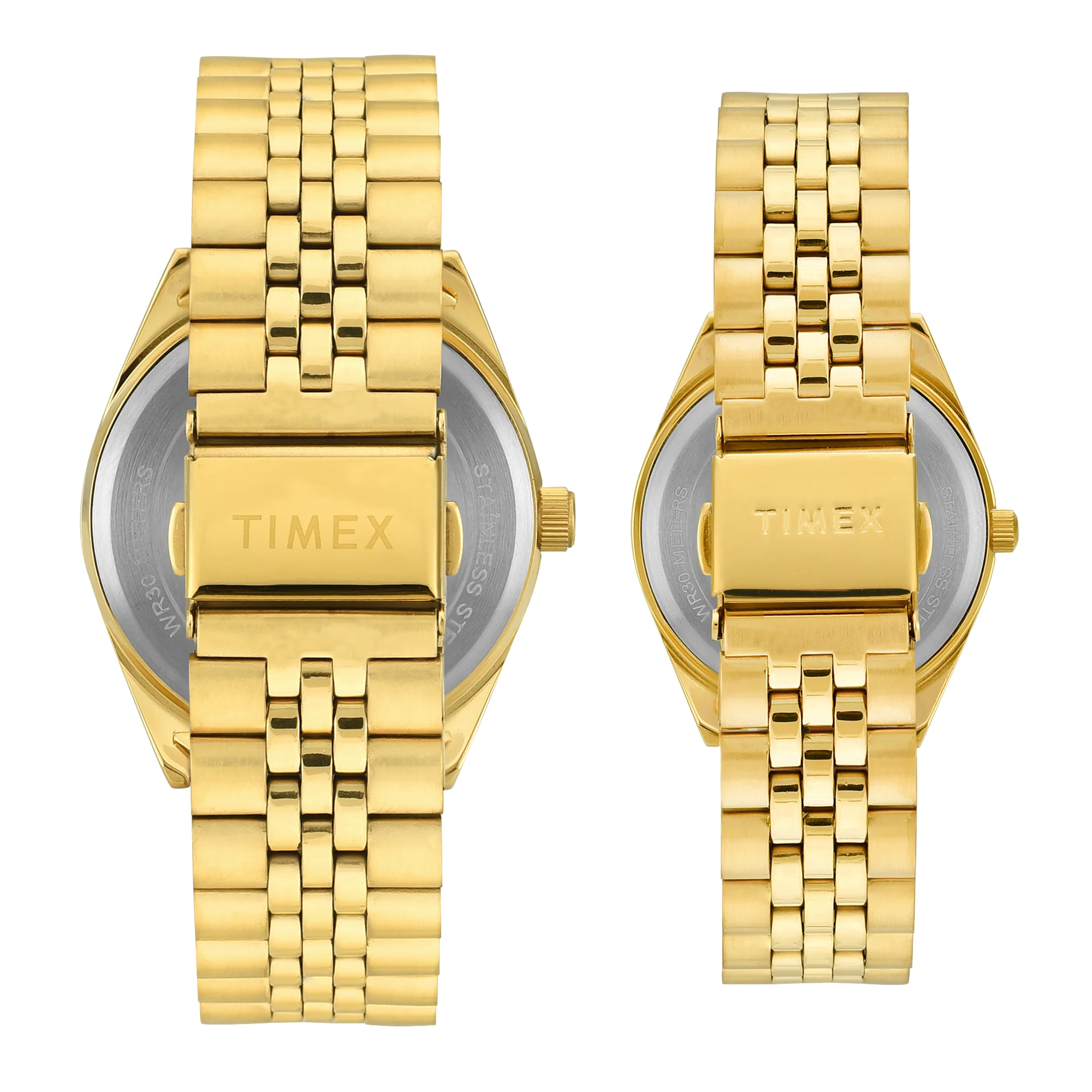TIMEX Trendline Champagne Round Dial Analog Pair's Watch - TW00PR345 - Image 6