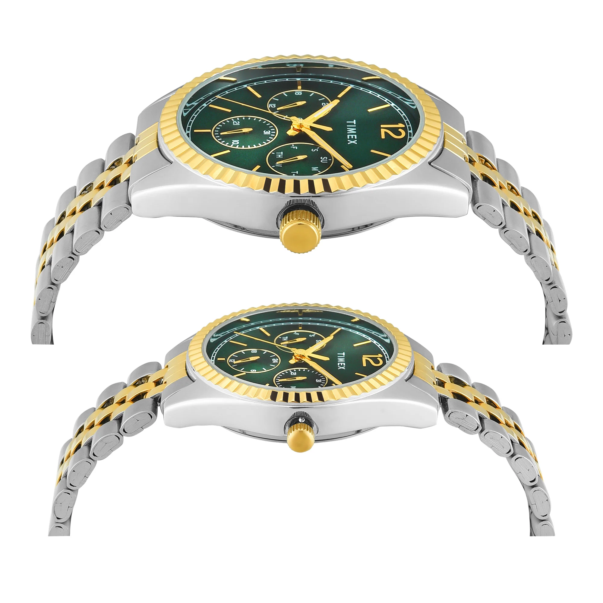 TIMEX Trendline Green Round Dial Analog Pair's Watch - TW00PR347 - Image 4