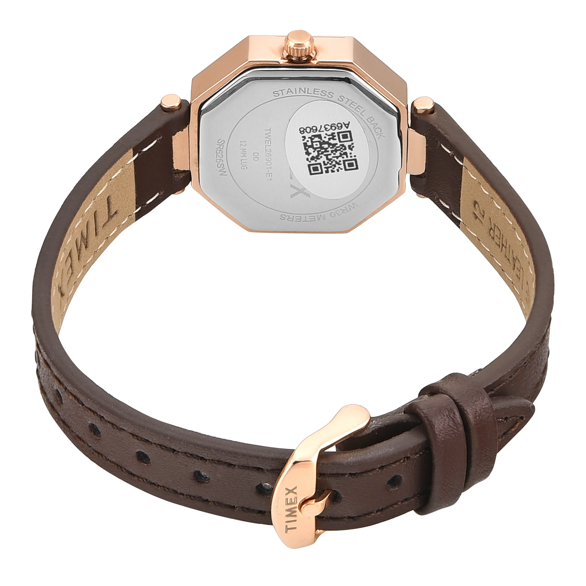 Timex Trendline Octagonal 26mm Brown Dial Analog Women Watch - TWEL26901 - Image 2