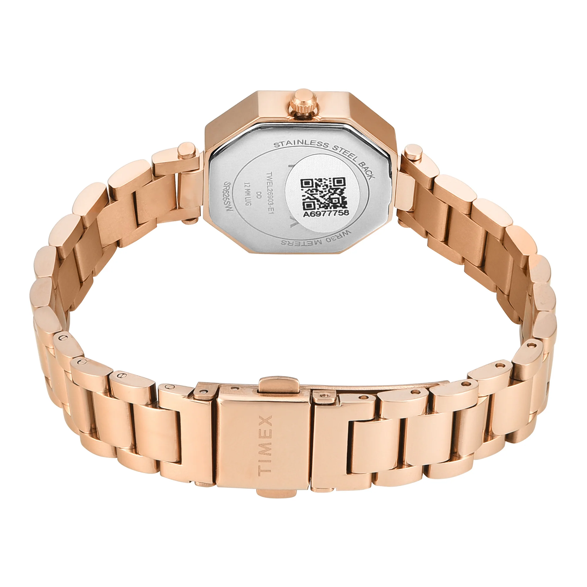 Timex Trendline Octagonal 26mm Rose Gold Dial Analog Women Watch - TWEL26903 - Image 3
