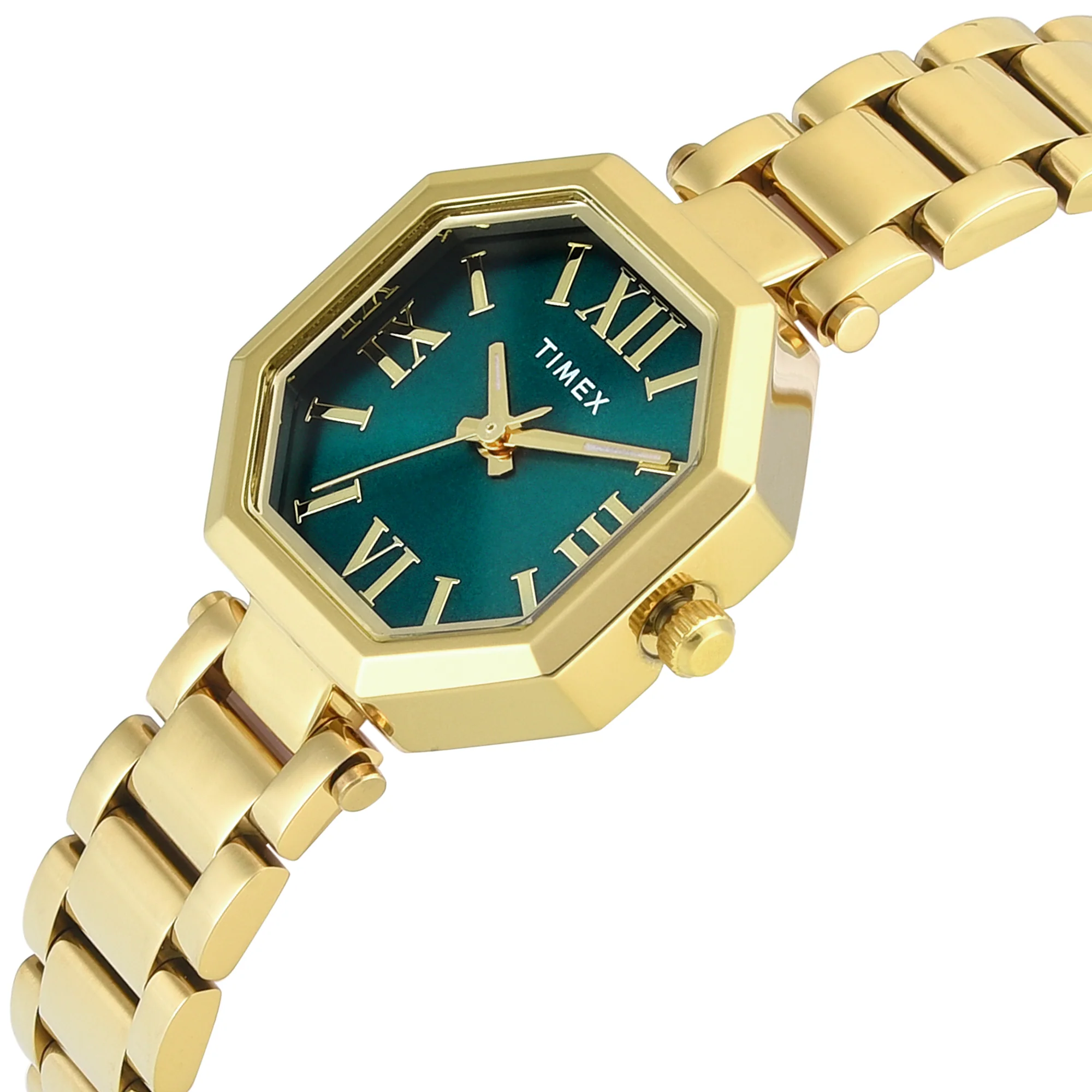 Timex Trendline Octagonal 26mm Teal Dial Analog Women Watch - TWEL26902 - Image 2
