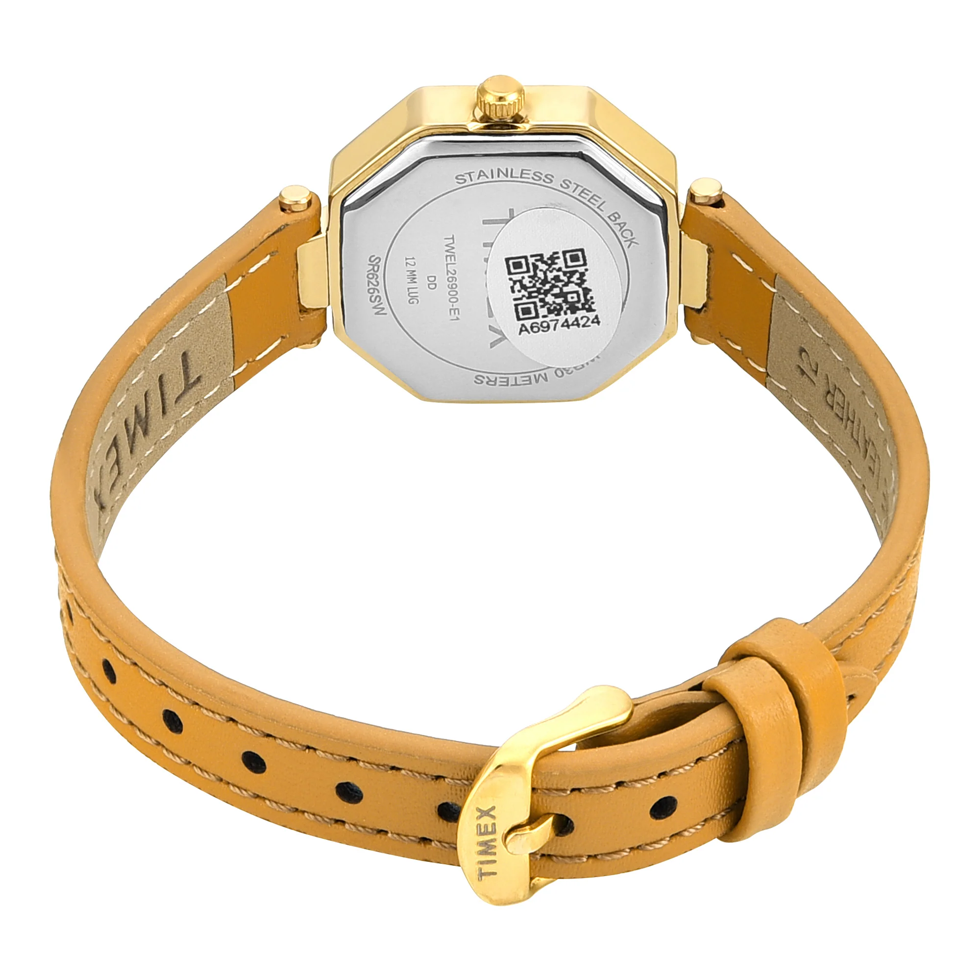Timex Trendline Octagonal 26mm Yellow Dial Analog Women Watch - TWEL26900 - Image 2