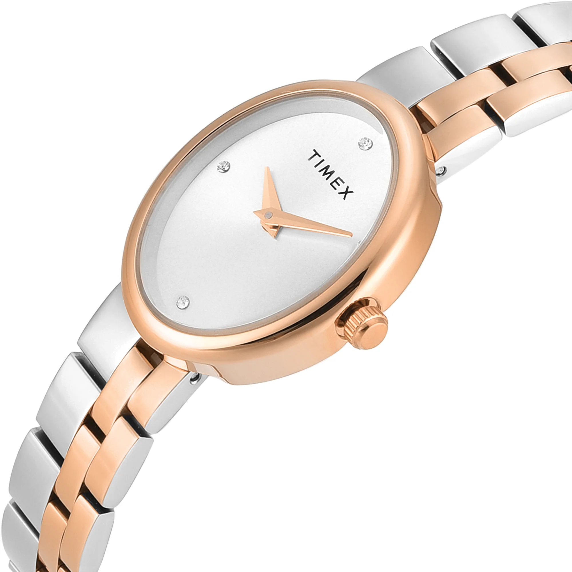 Timex Trendline Oval 23mm Silver Dial Analog Women Watch - TWEL27101 - Image 2