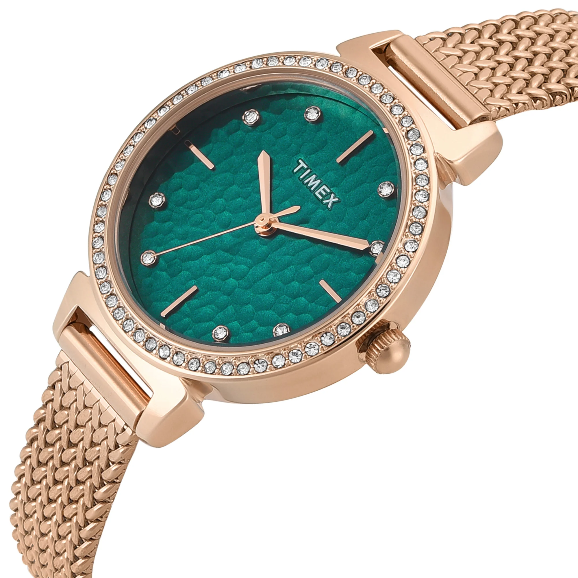 Timex Trendline Round 32mm Teal Dial Analog Women Watch - TWEL22305 - Image 2