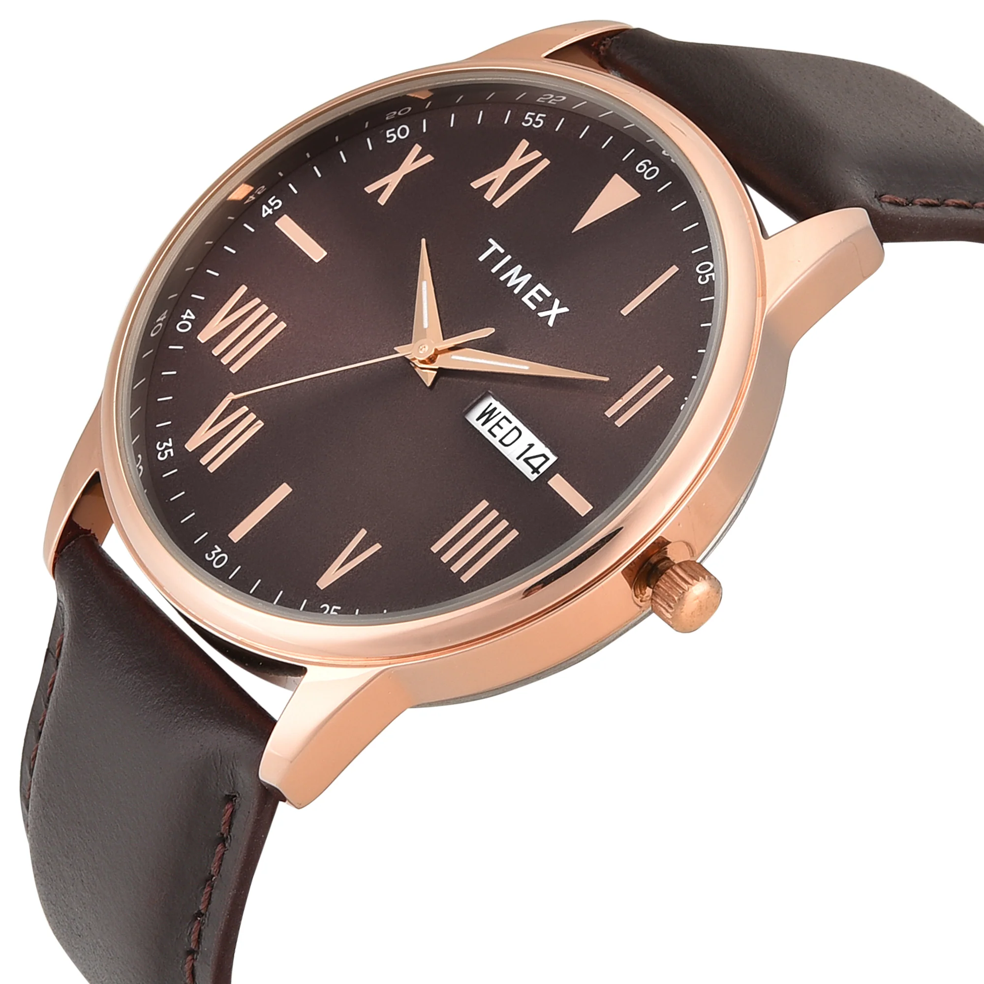 Timex Trendline Round 43mm Brown Dial Analog Men Watch - TWTG12114 - Image 3
