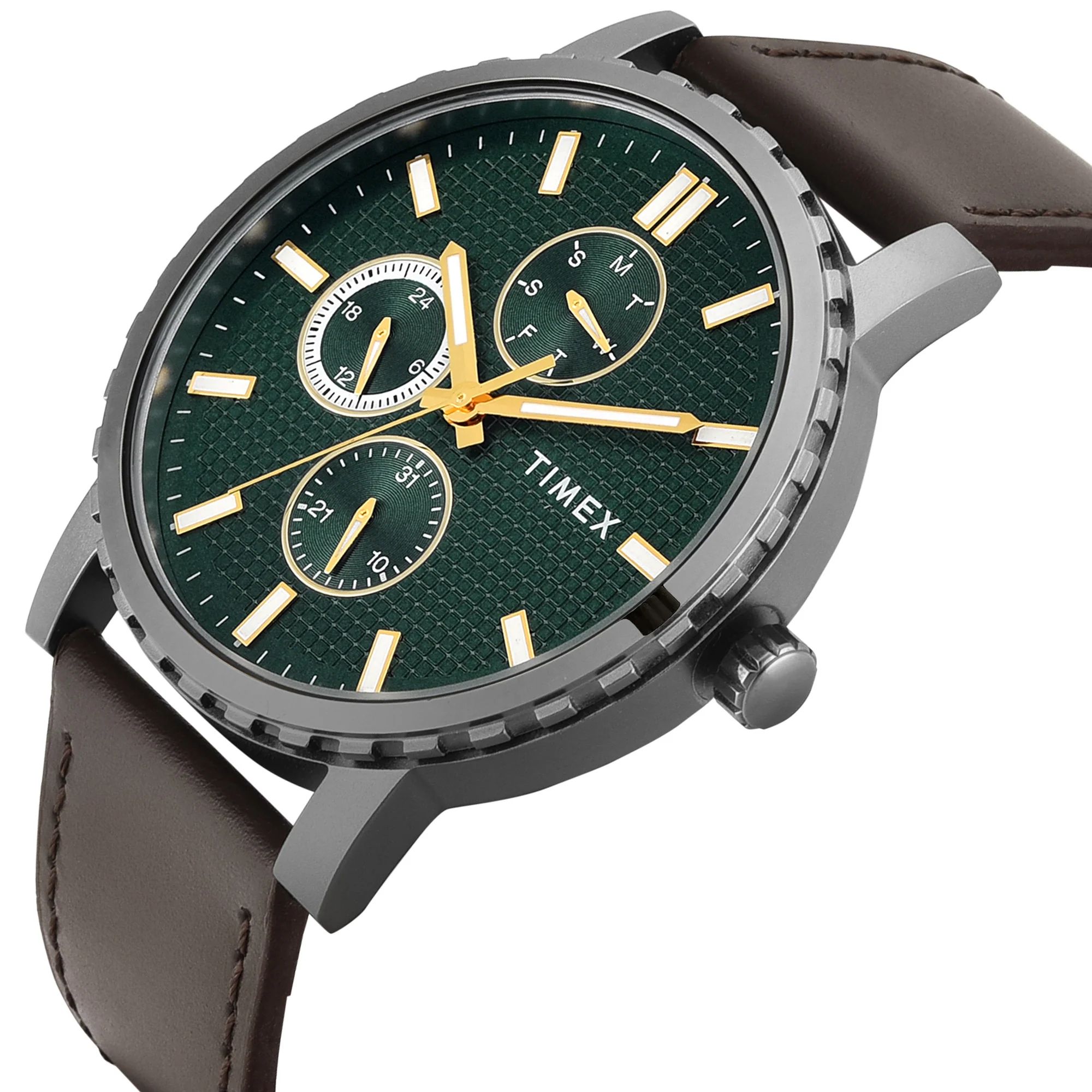 Timex Trendline Round 44mm Green Dial Analog Men Watch - TWEG34700 - Image 3